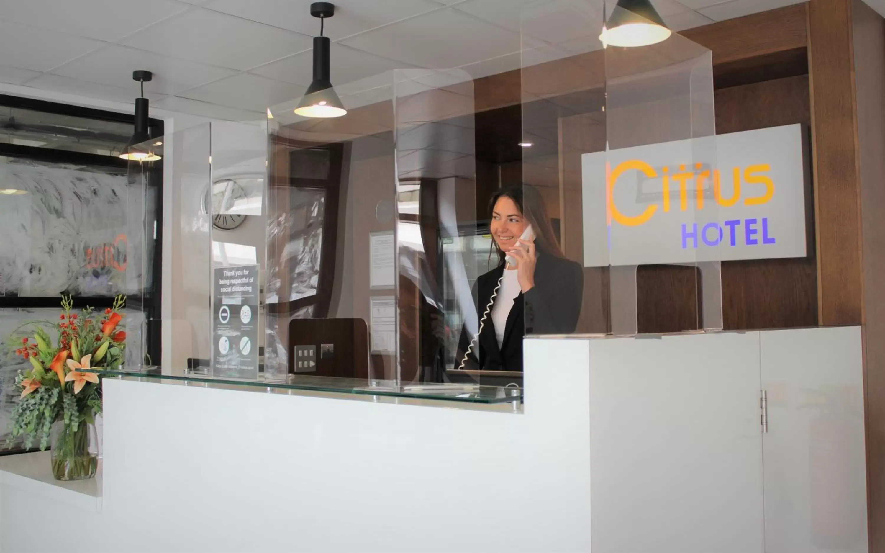 Lobby or reception, Lobby/Reception in Citrus Hotel Cardiff by Compass Hospitality