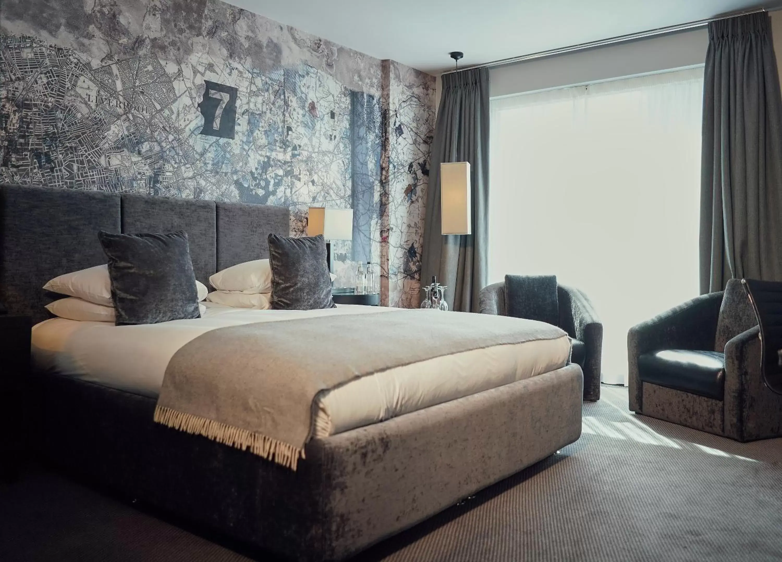 Bedroom, Bed in Malmaison Liverpool