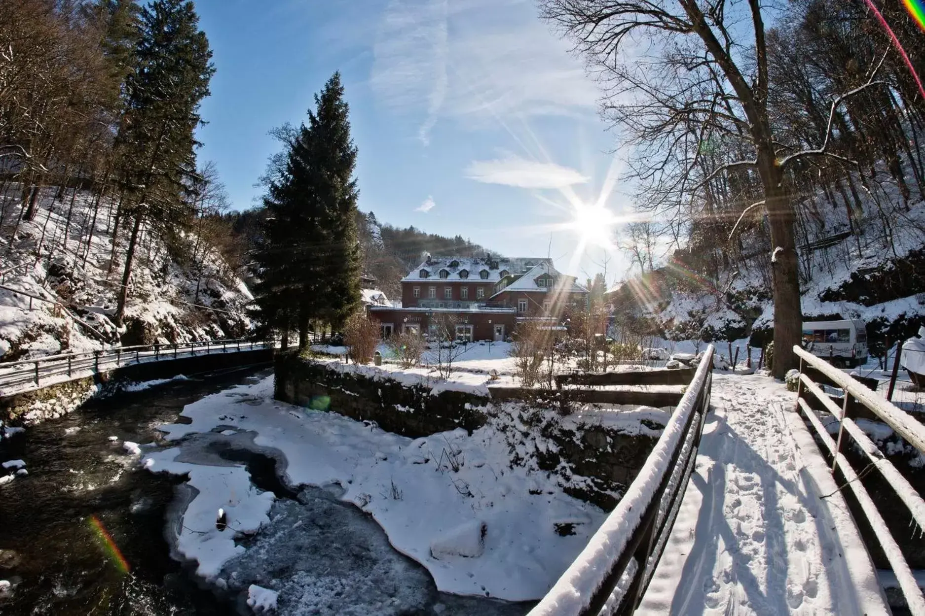 Property building, Winter in Hotel Hartl's Lindenmühle