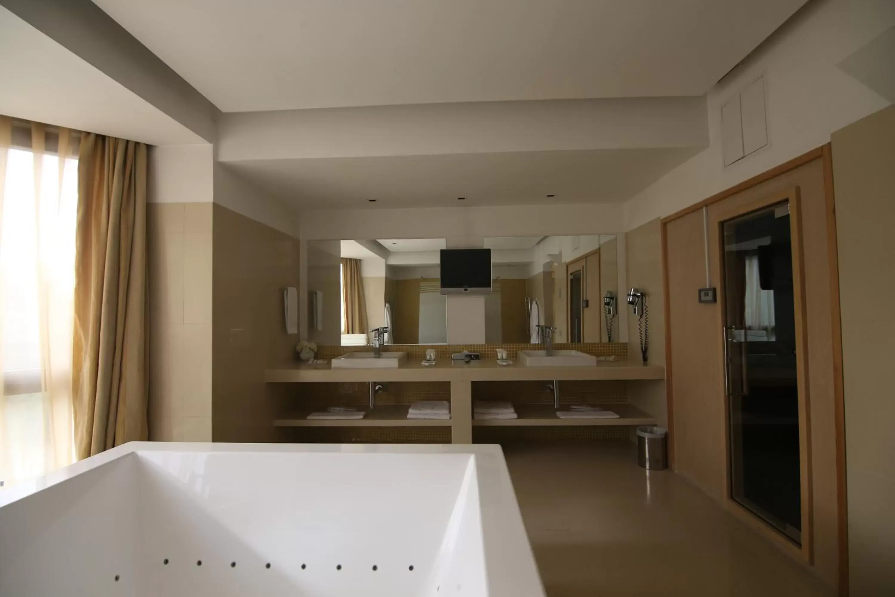 Bathroom, Kitchen/Kitchenette in The Dostyk Hotel