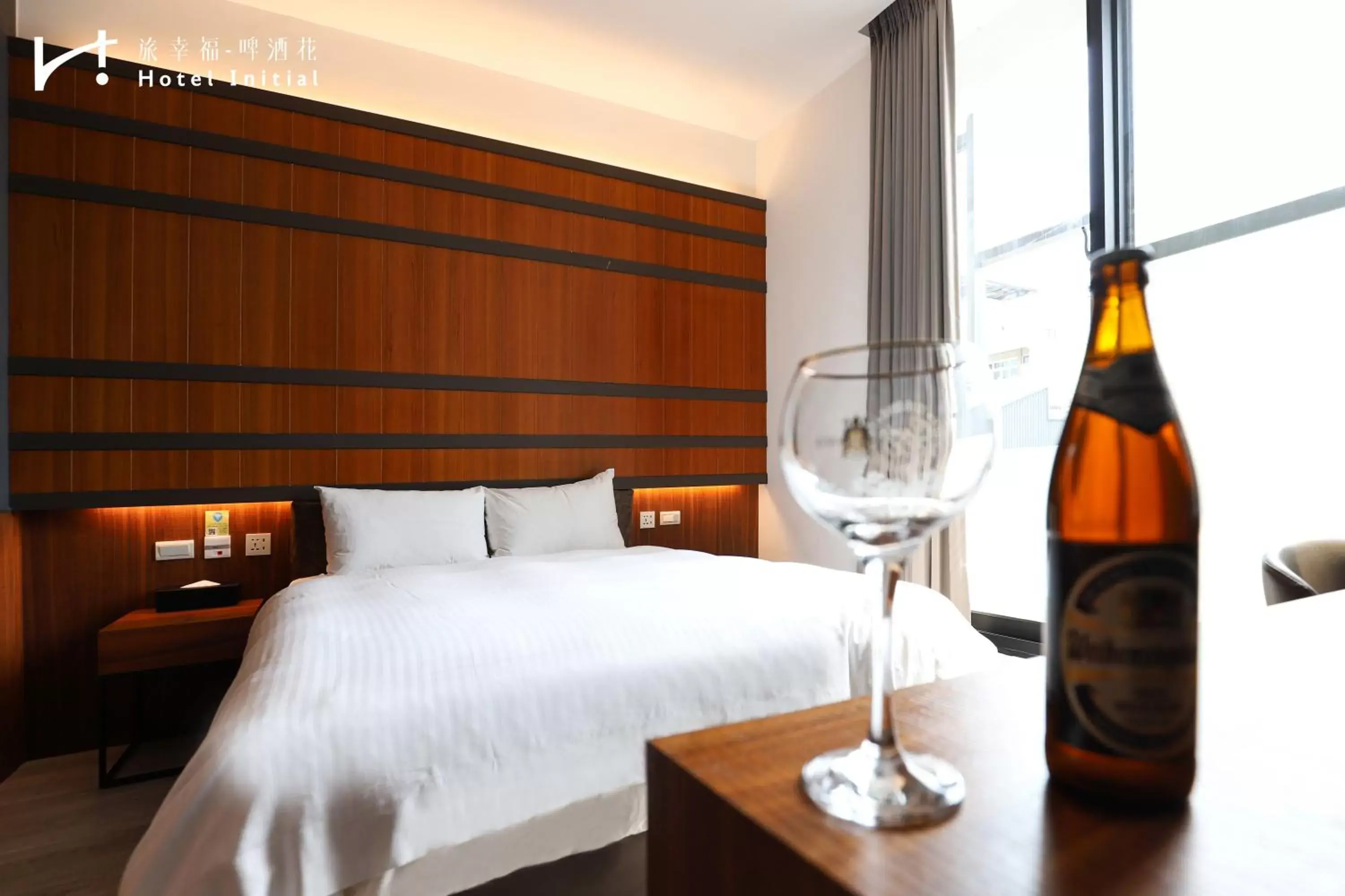 Bed in Hotel Initial-Beer