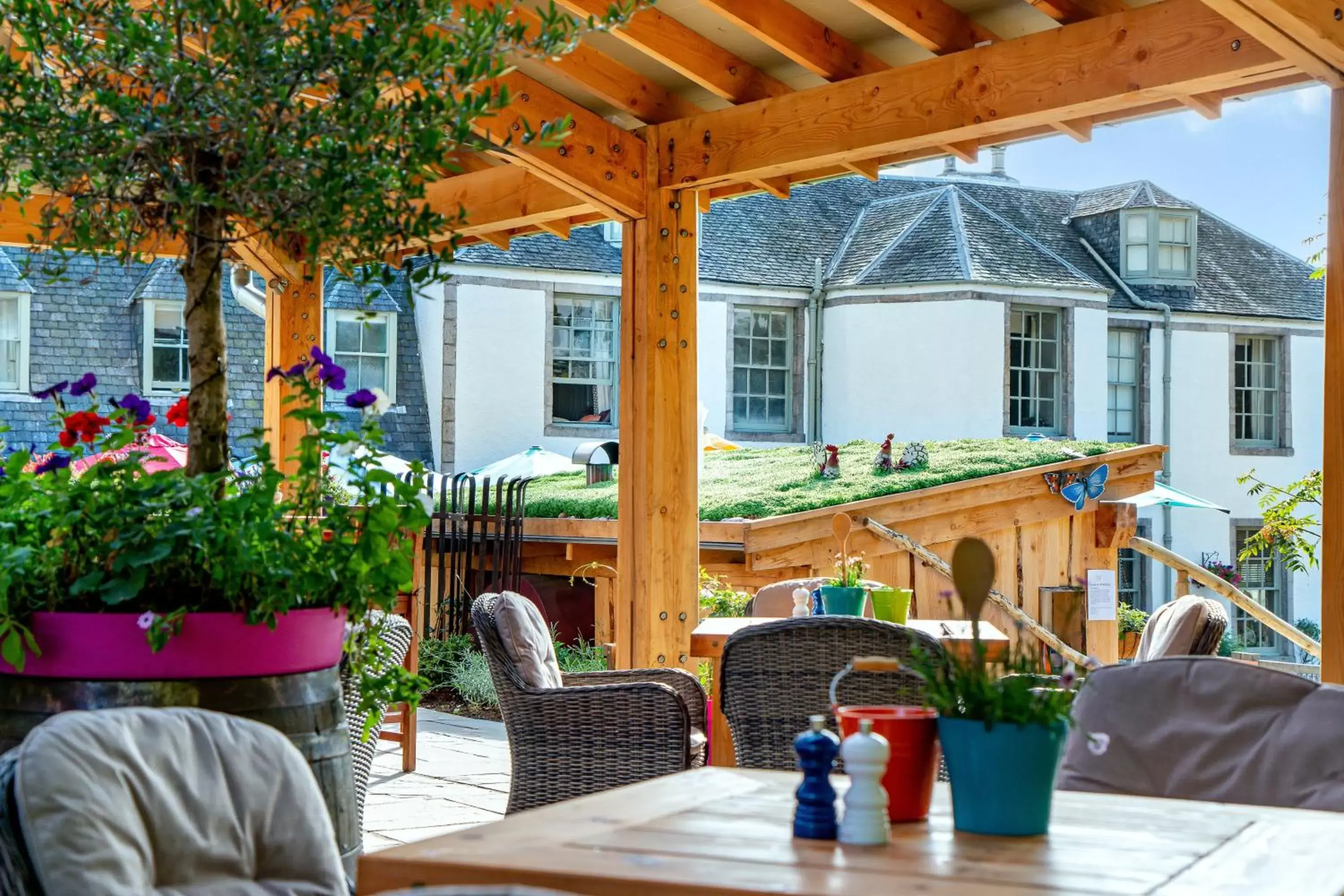Patio in Banchory Lodge Hotel