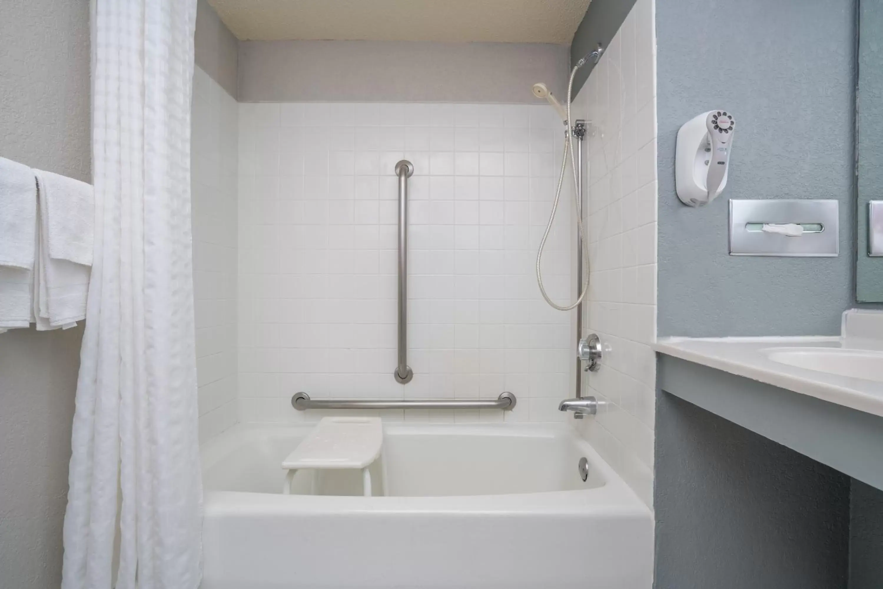 Shower, Bathroom in Super 8 by Wyndham Bloomington/Airport