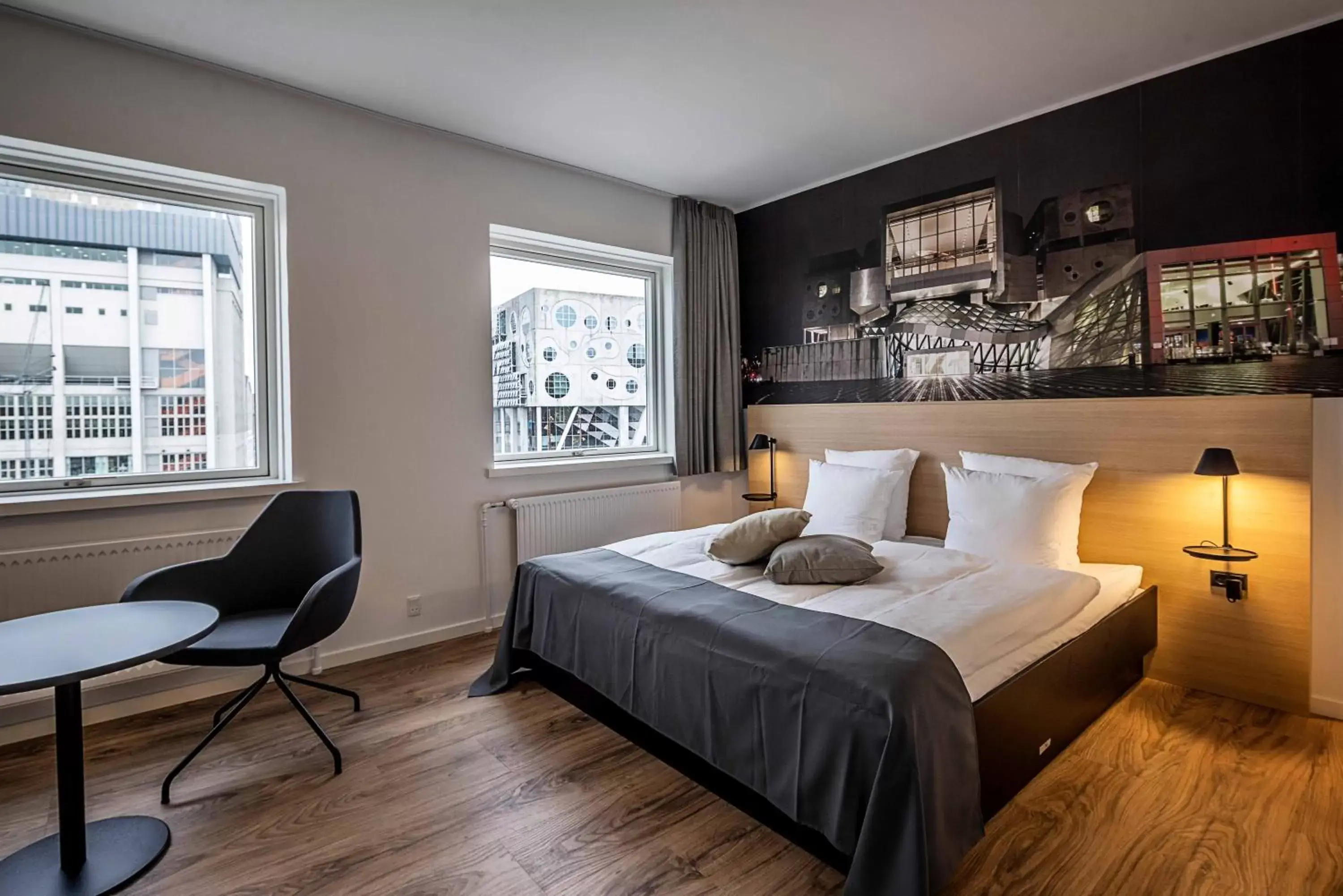 Bedroom, Bed in KOMPAS Hotel Aalborg