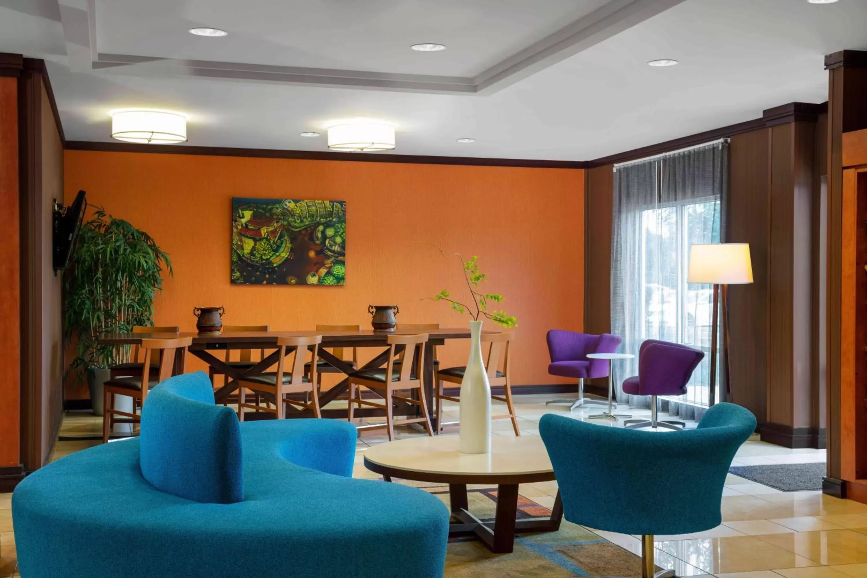 Lobby or reception, Restaurant/Places to Eat in Fairfield Inn & Suites by Marriott Augusta Fort Gordon Area
