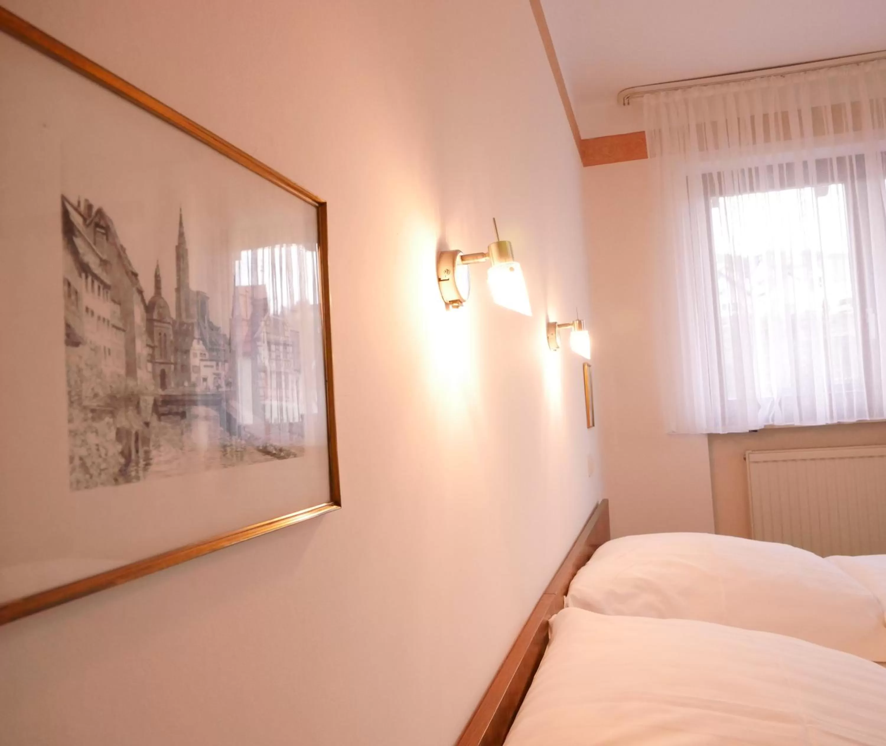 Decorative detail, Bed in Gasthaus Engel