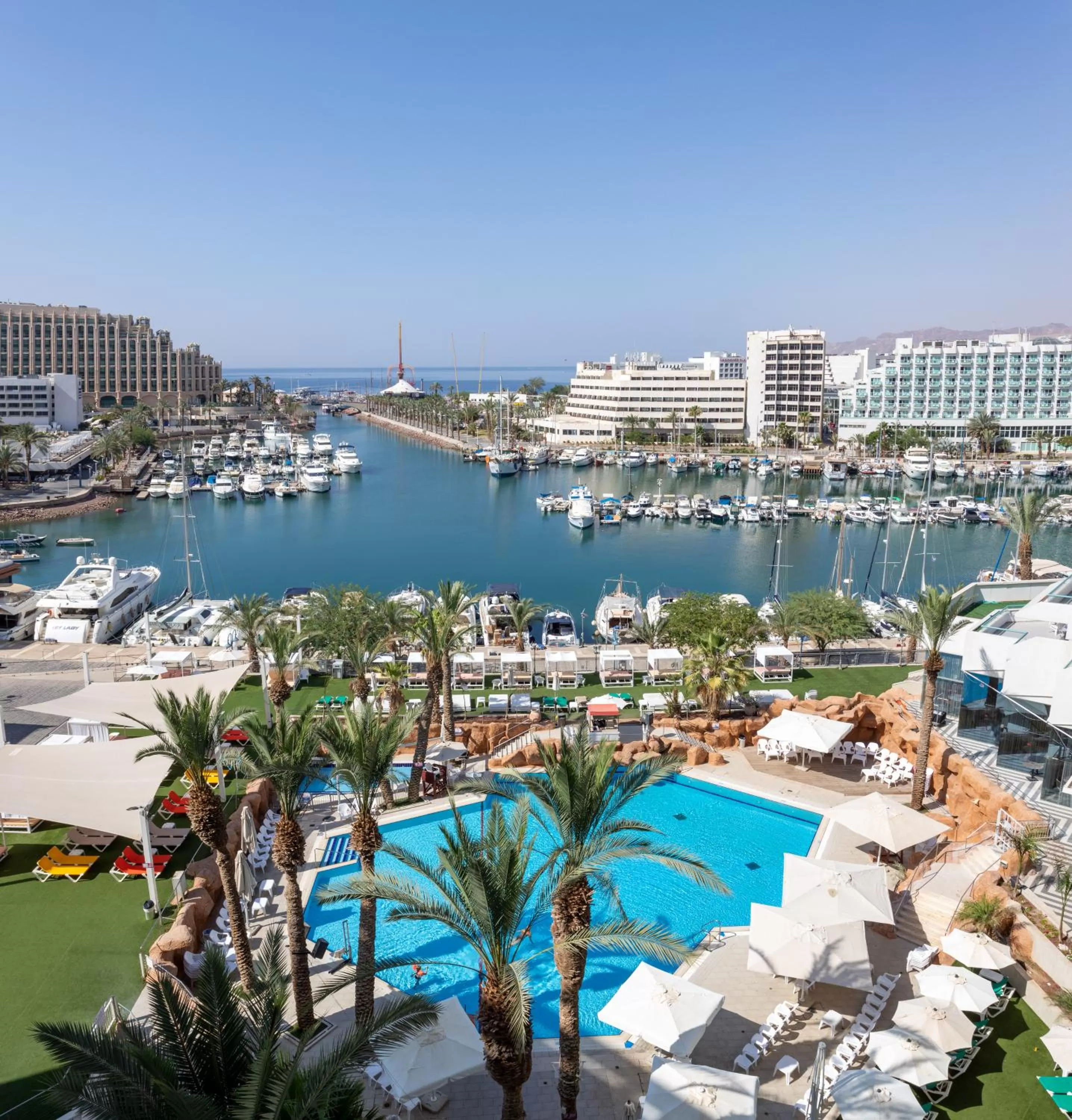 Pool view in Vert Hotel Eilat by AFI Hotels