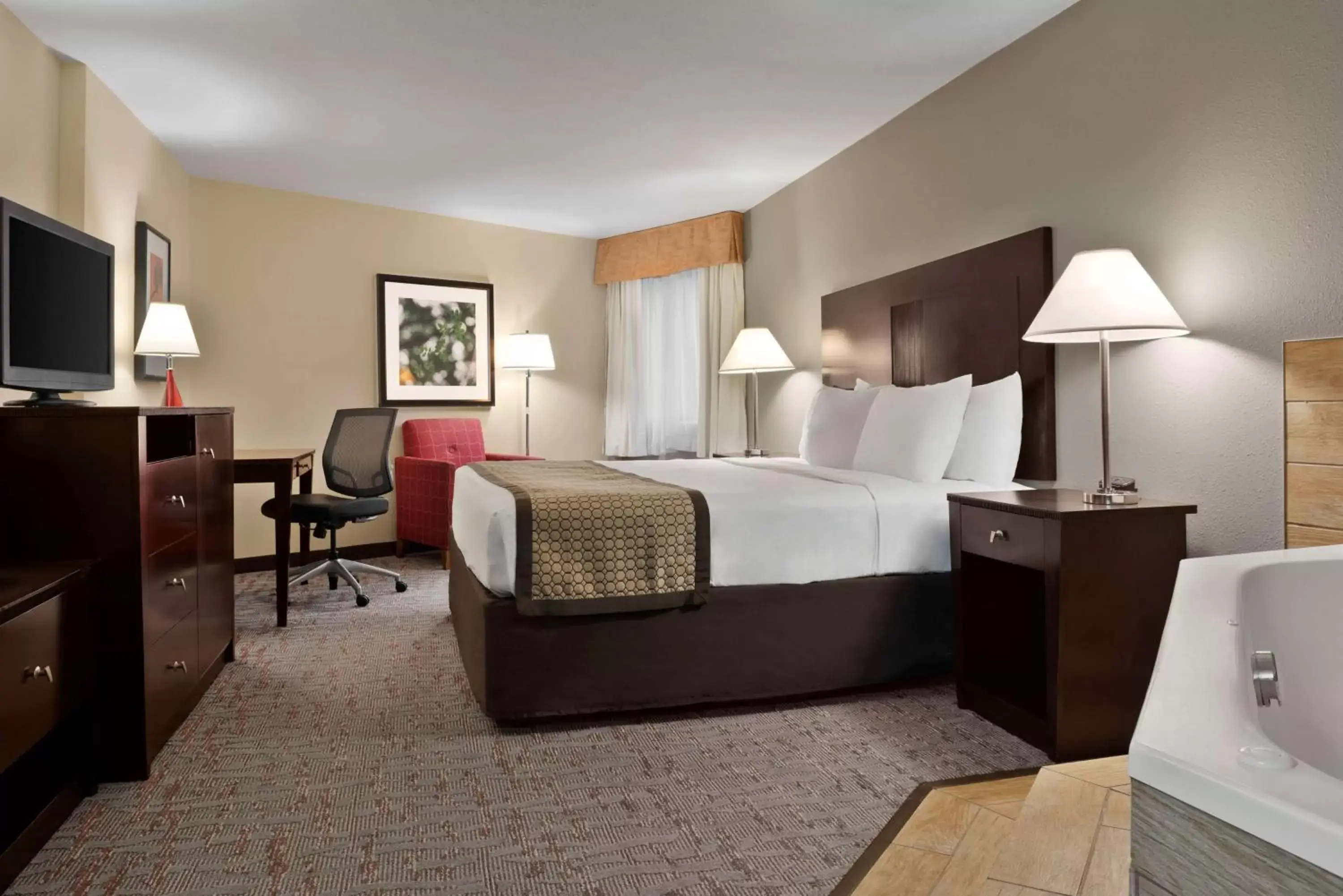 Photo of the whole room, Bed in Baymont by Wyndham Belleville Airport Area Free Airport Shuttle