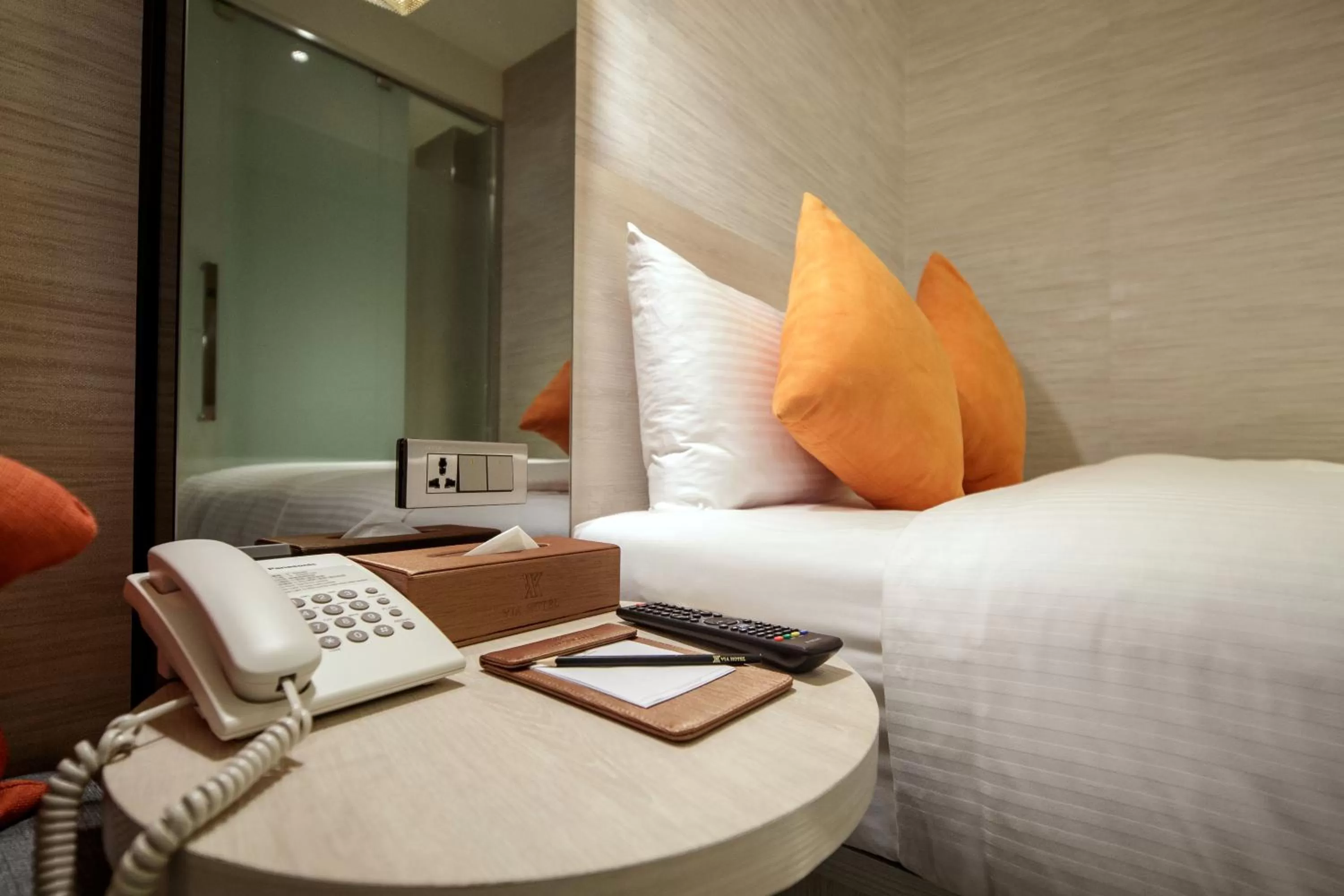 Decorative detail, Bed in Via Hotel Taipei Station