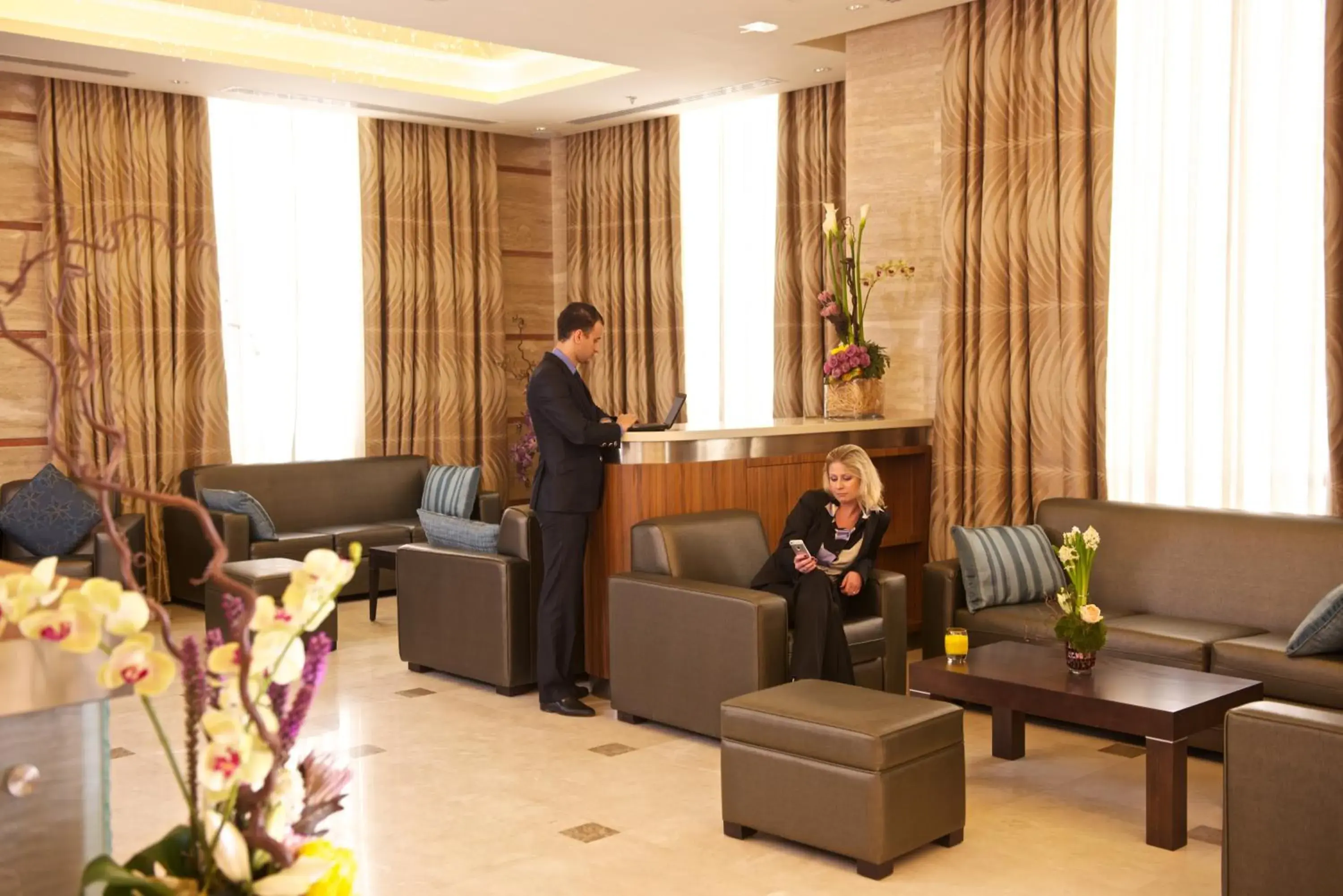 Lobby or reception in The Royal Riviera Hotel Doha