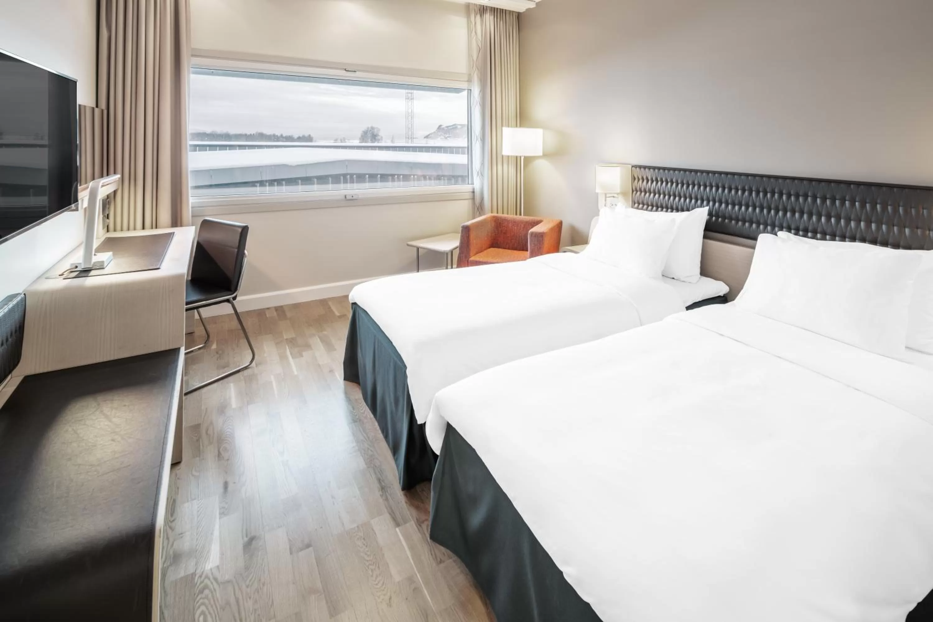 Bed in Radisson Blu Hotel, Trondheim Airport