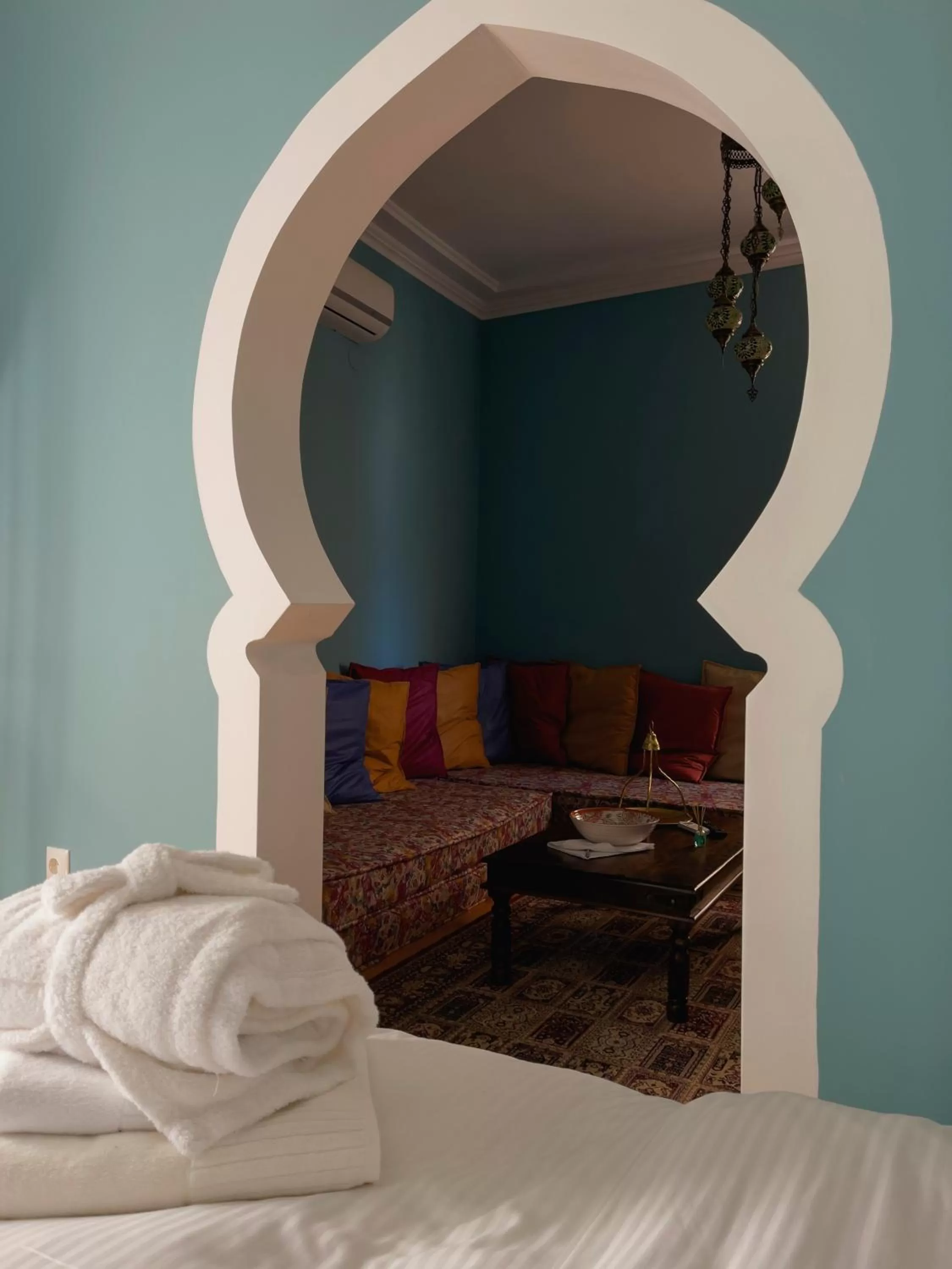 Living room, Bed in Amina Hanem Boutique Apartments