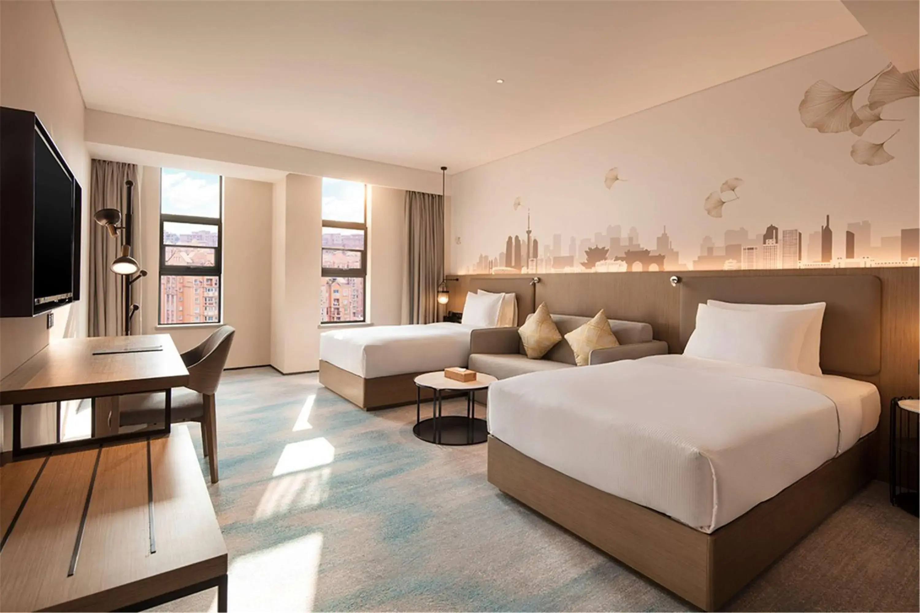 Bed in Hilton Garden Inn Xuzhou Yunlong Bed in Hilton Garden Inn Xuzhou Yunlong