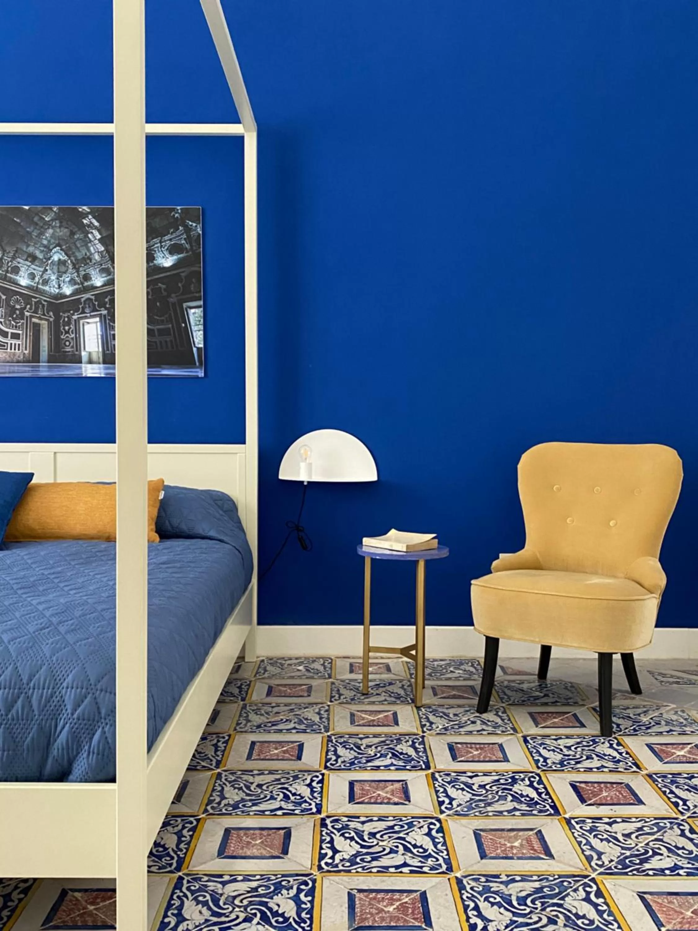 Seating area, Bed in B&B Palazzo Corselli