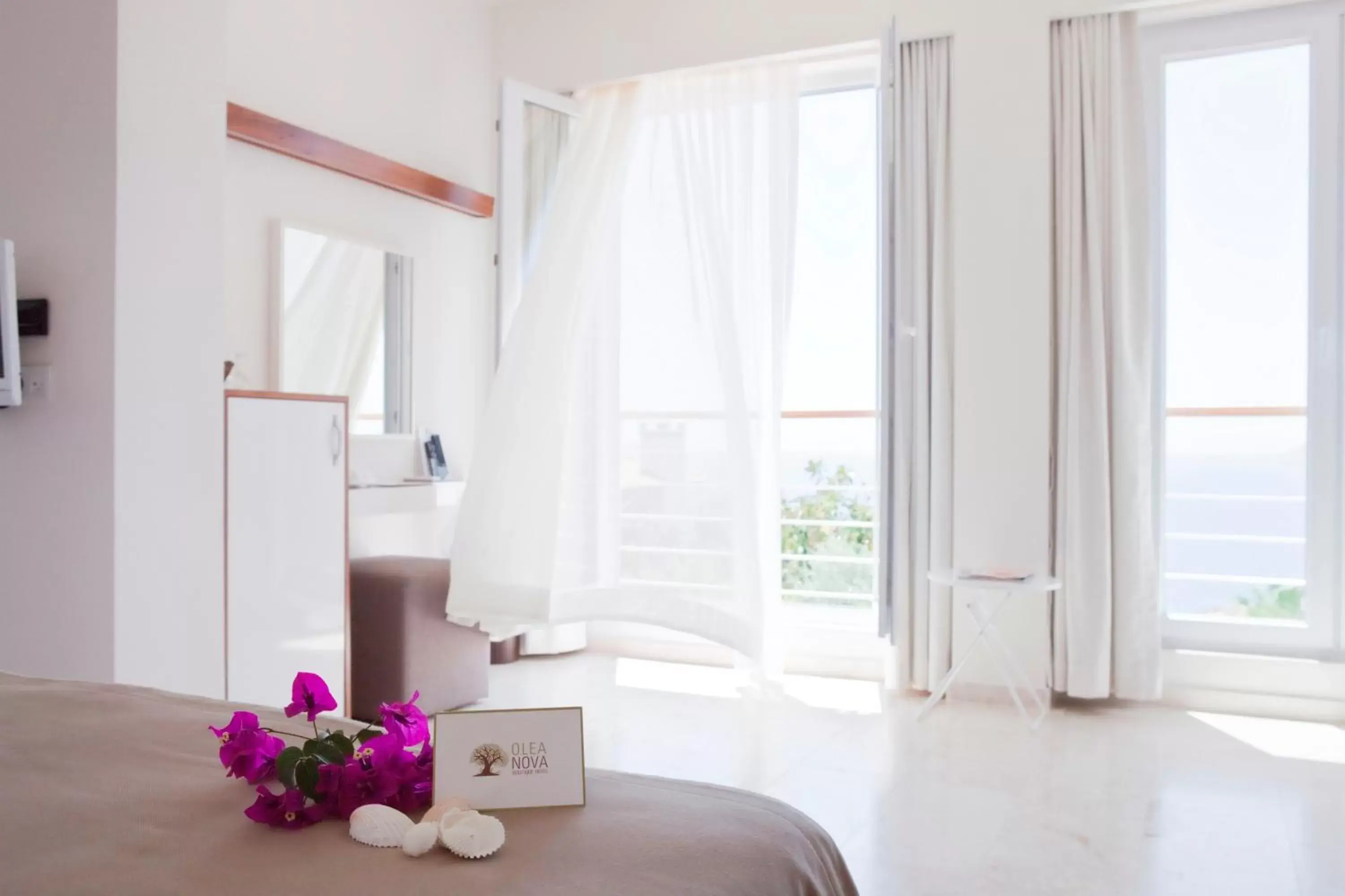 View (from property/room), Bed in Olea Nova Hotel View (from property/room), Bed in Olea Nova Hotel