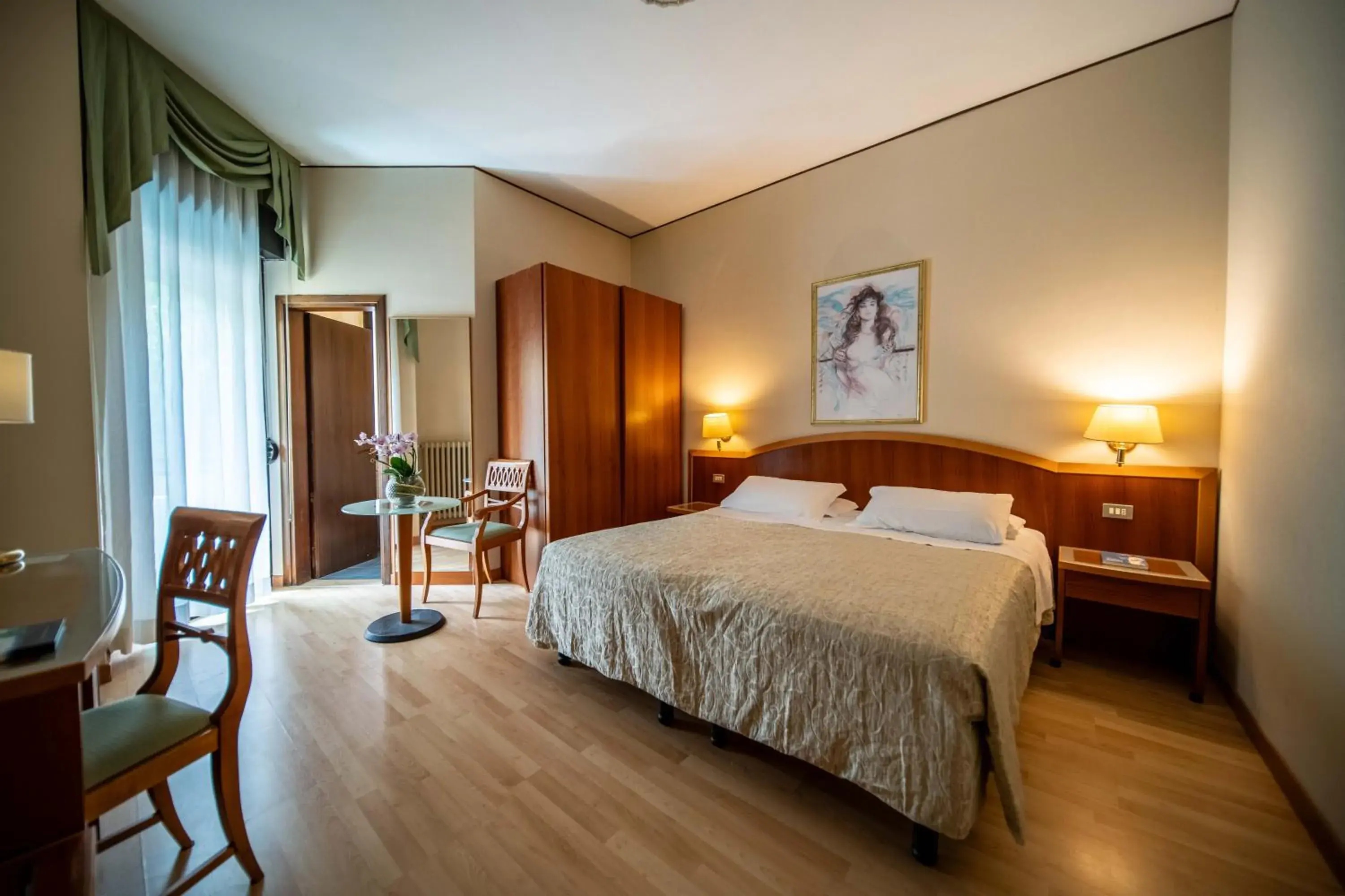 Bedroom, Bed in Hotel Terme Milano