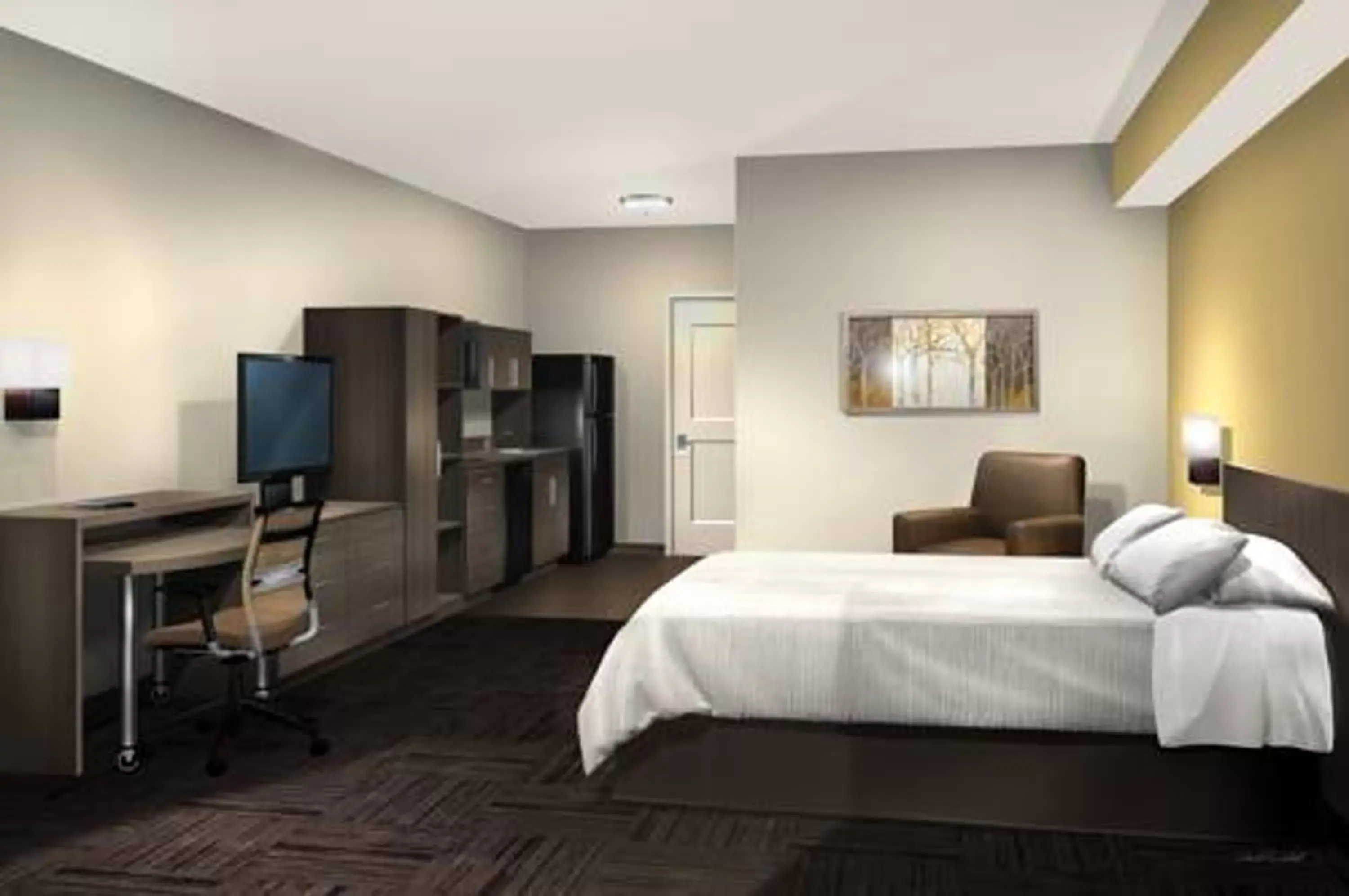 Bed, TV/Entertainment Center in Extended Stay America Suites - Rock Hill