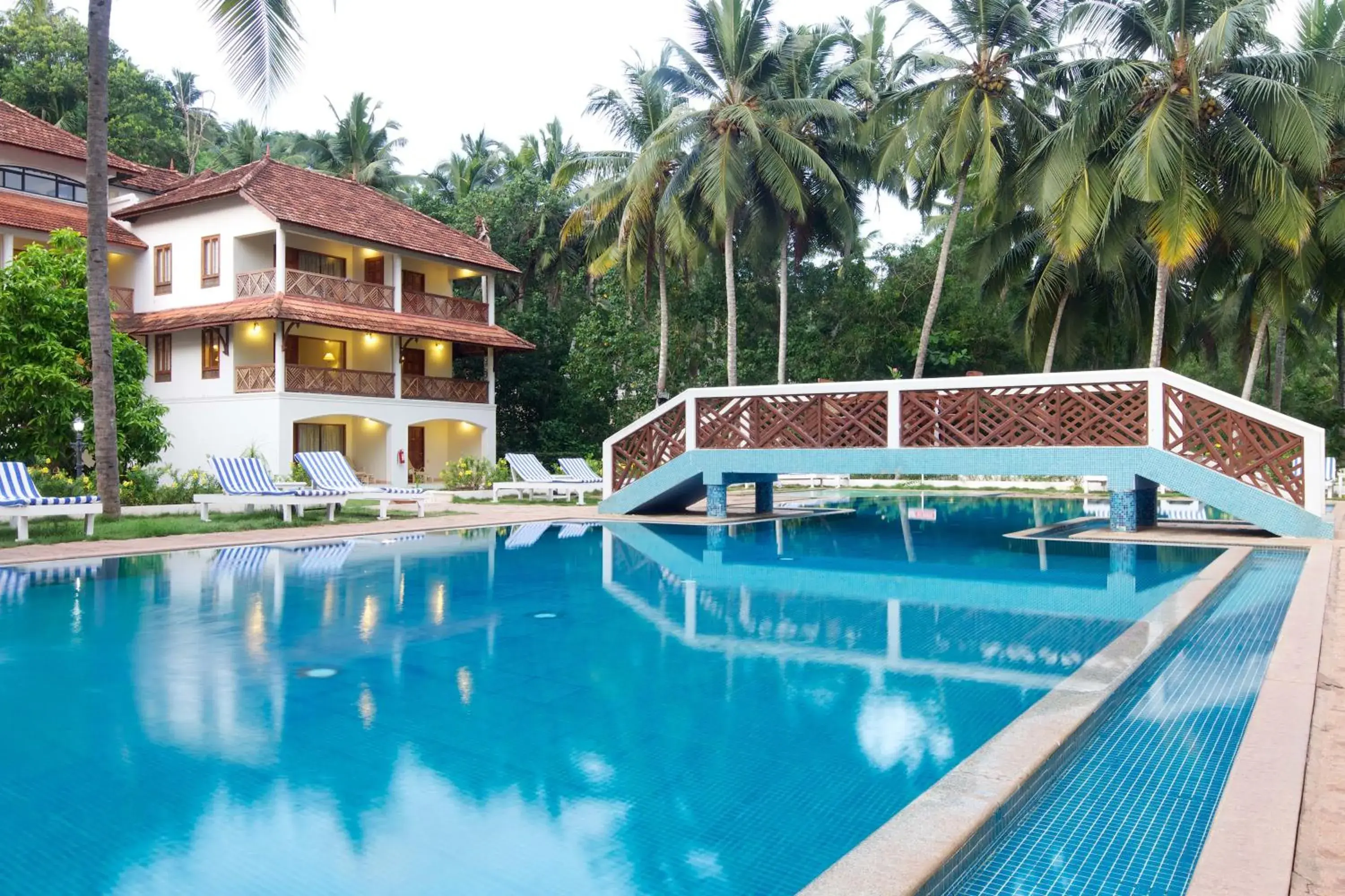 Pool view in The Travancore Heritage Beach Resort Pool view in The Travancore Heritage Beach Resort