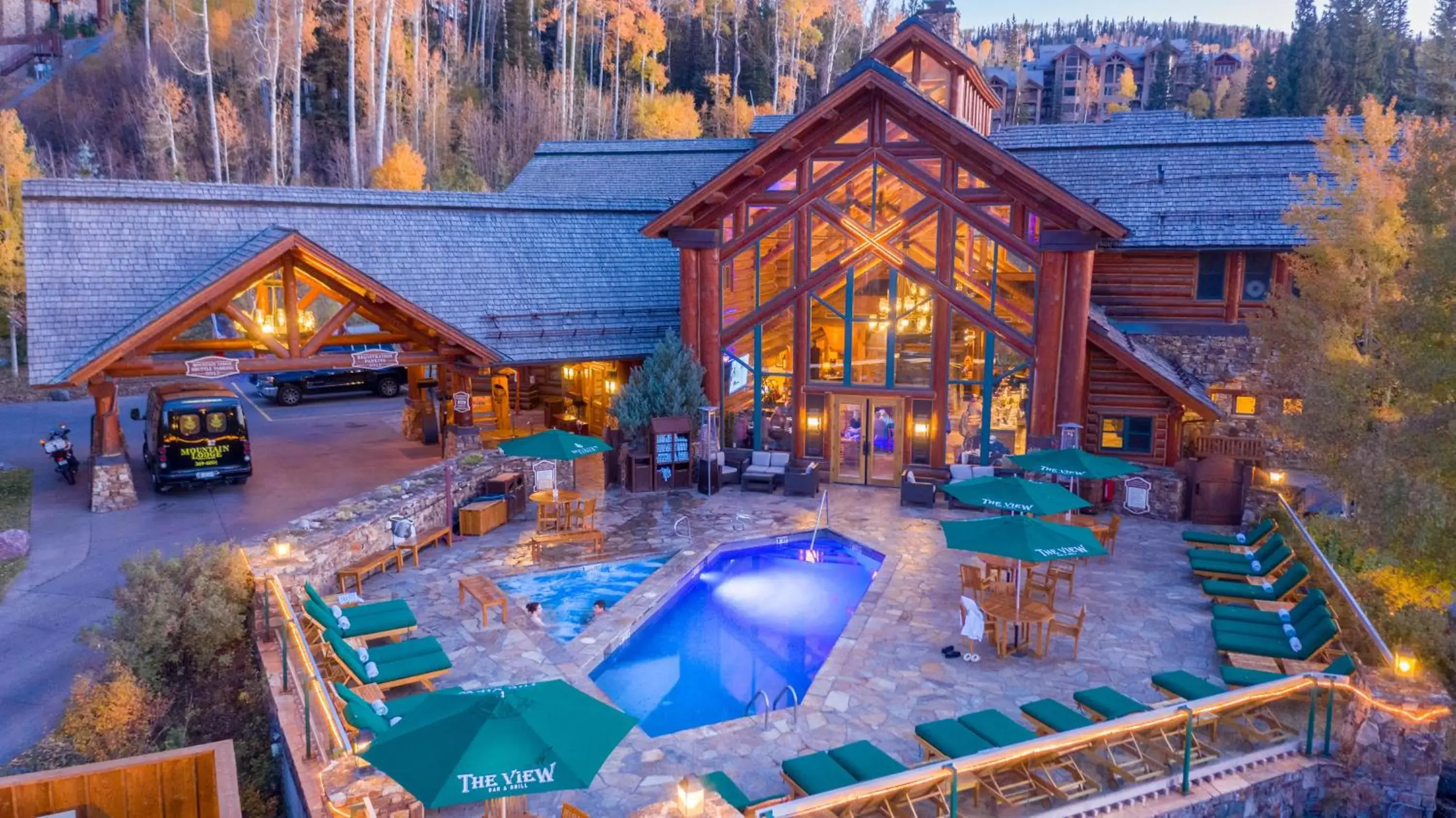 Pool View in Mountain Lodge at Telluride