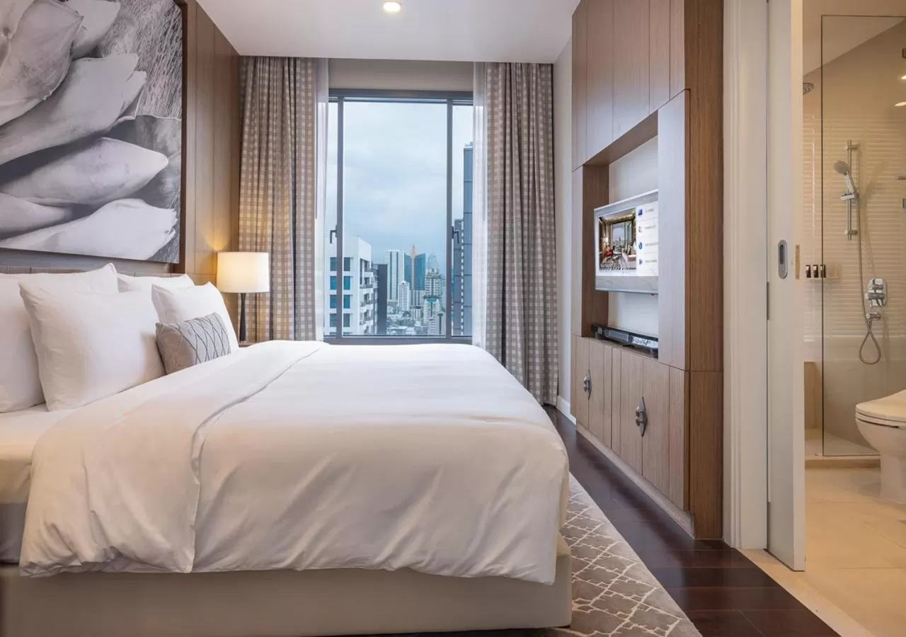 Bed in 137 Pillars Residences Bangkok
