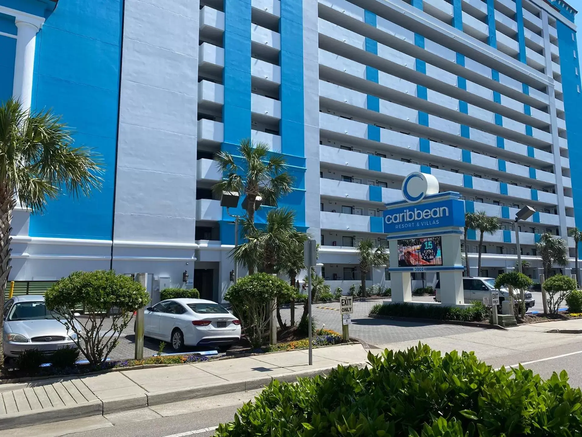 Facade/entrance in Caribbean Resort Myrtle Beach