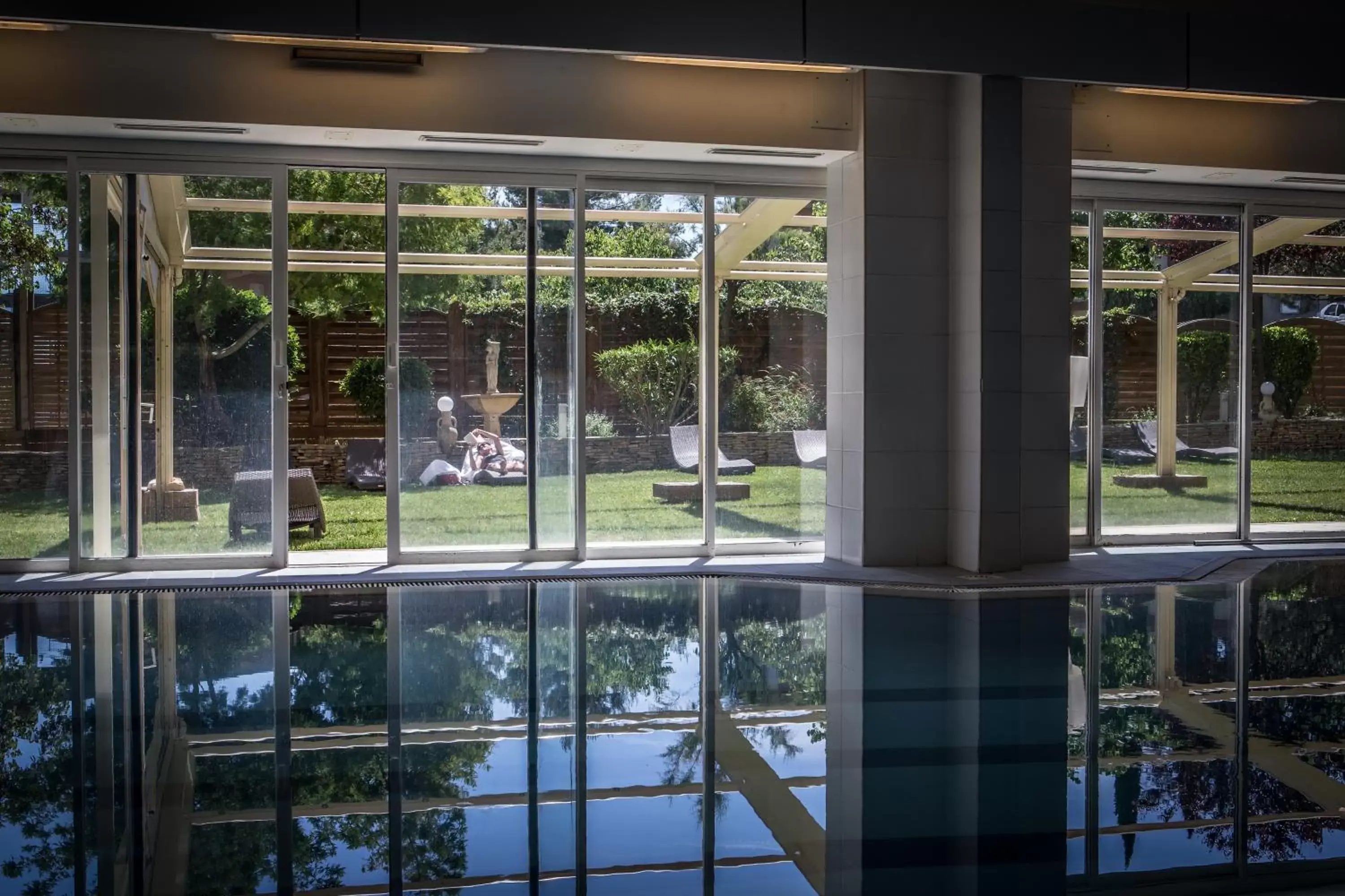 Solarium, Pool View in Hôtel & Spa Vatel