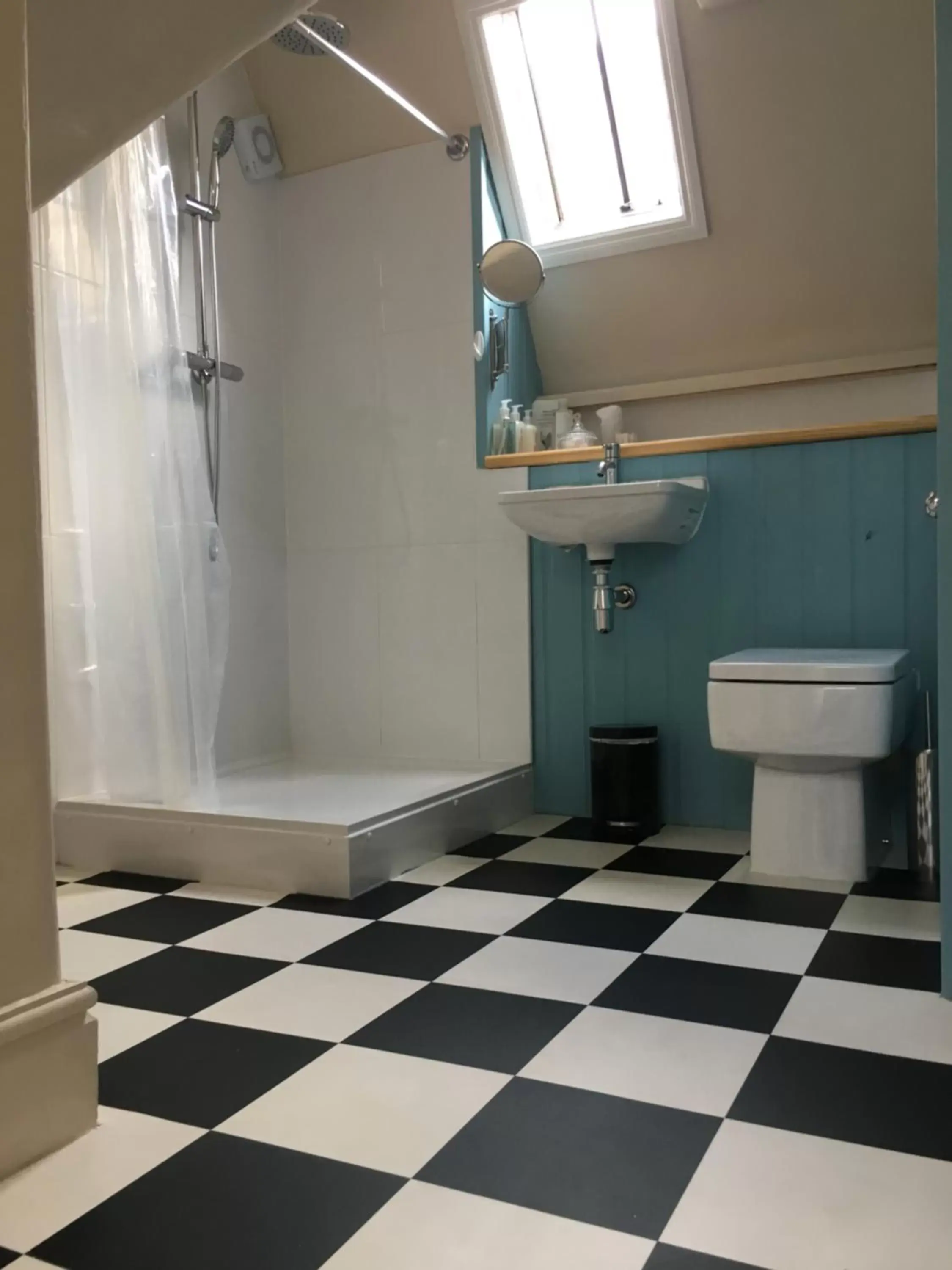 Shower, Bathroom in Square Tree House