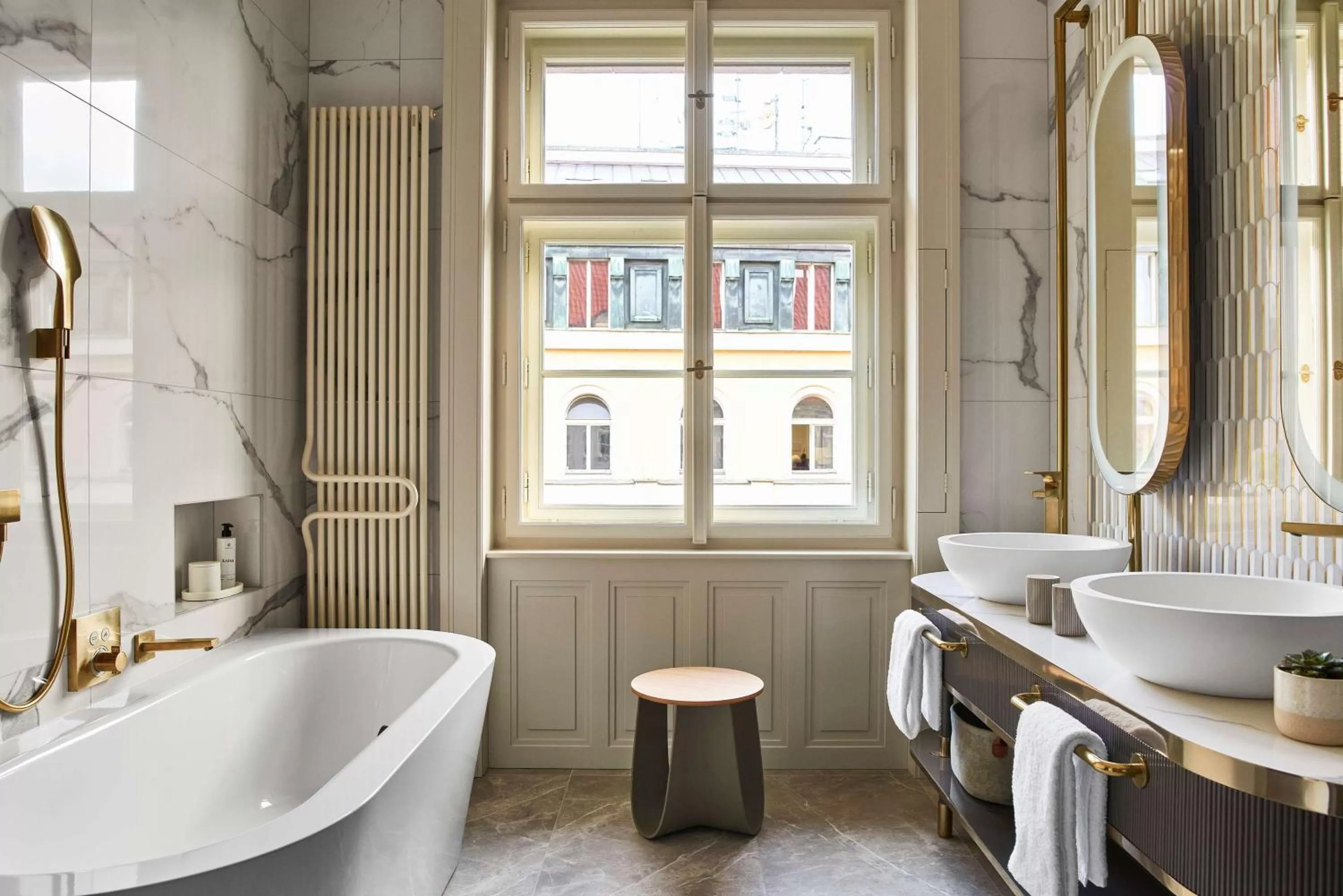 Bathroom in Andaz Prague, By Hyatt