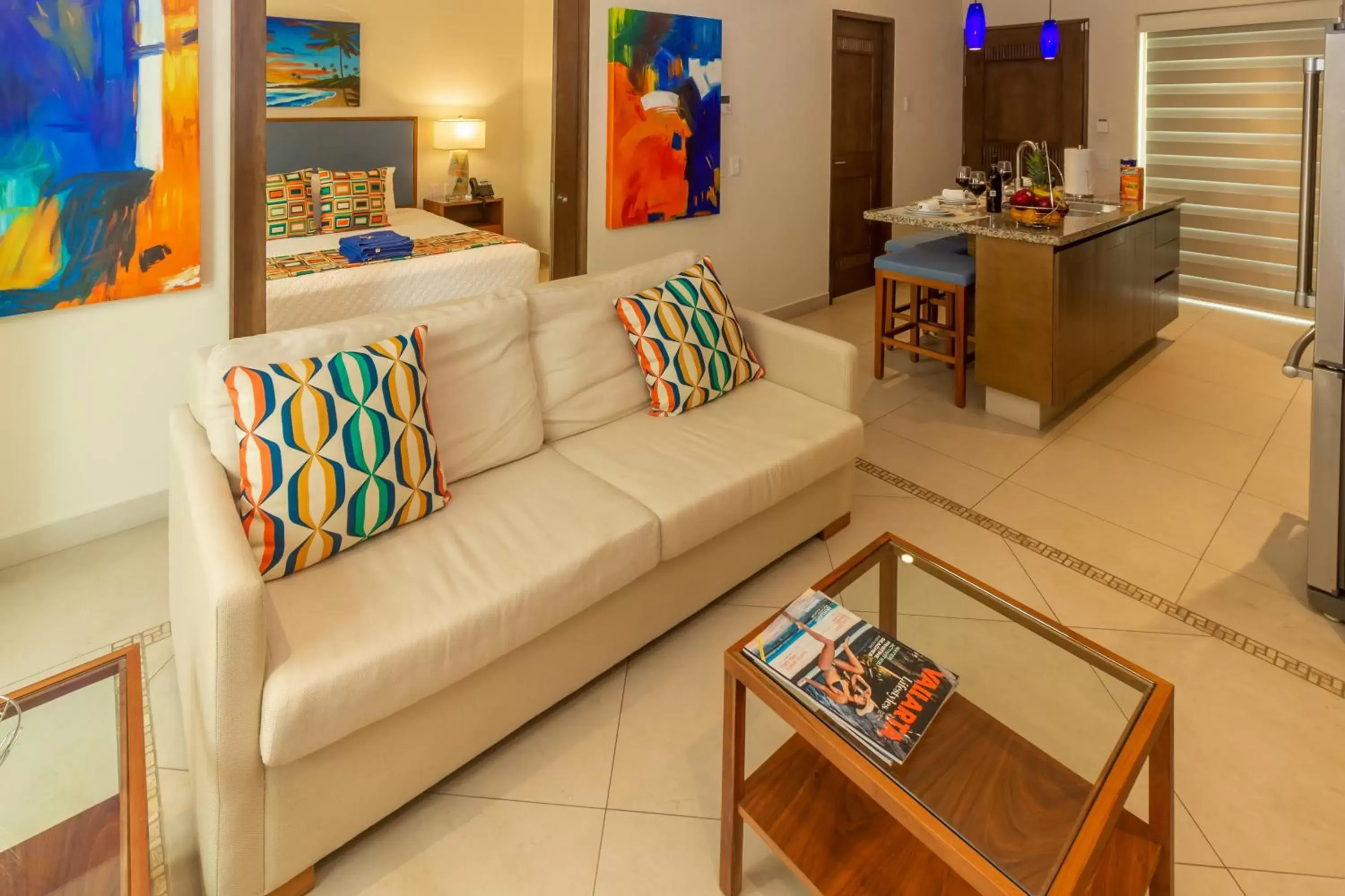 Living room, Seating Area in V Azul Vallarta - Luxury Vacation Rental Adults Only