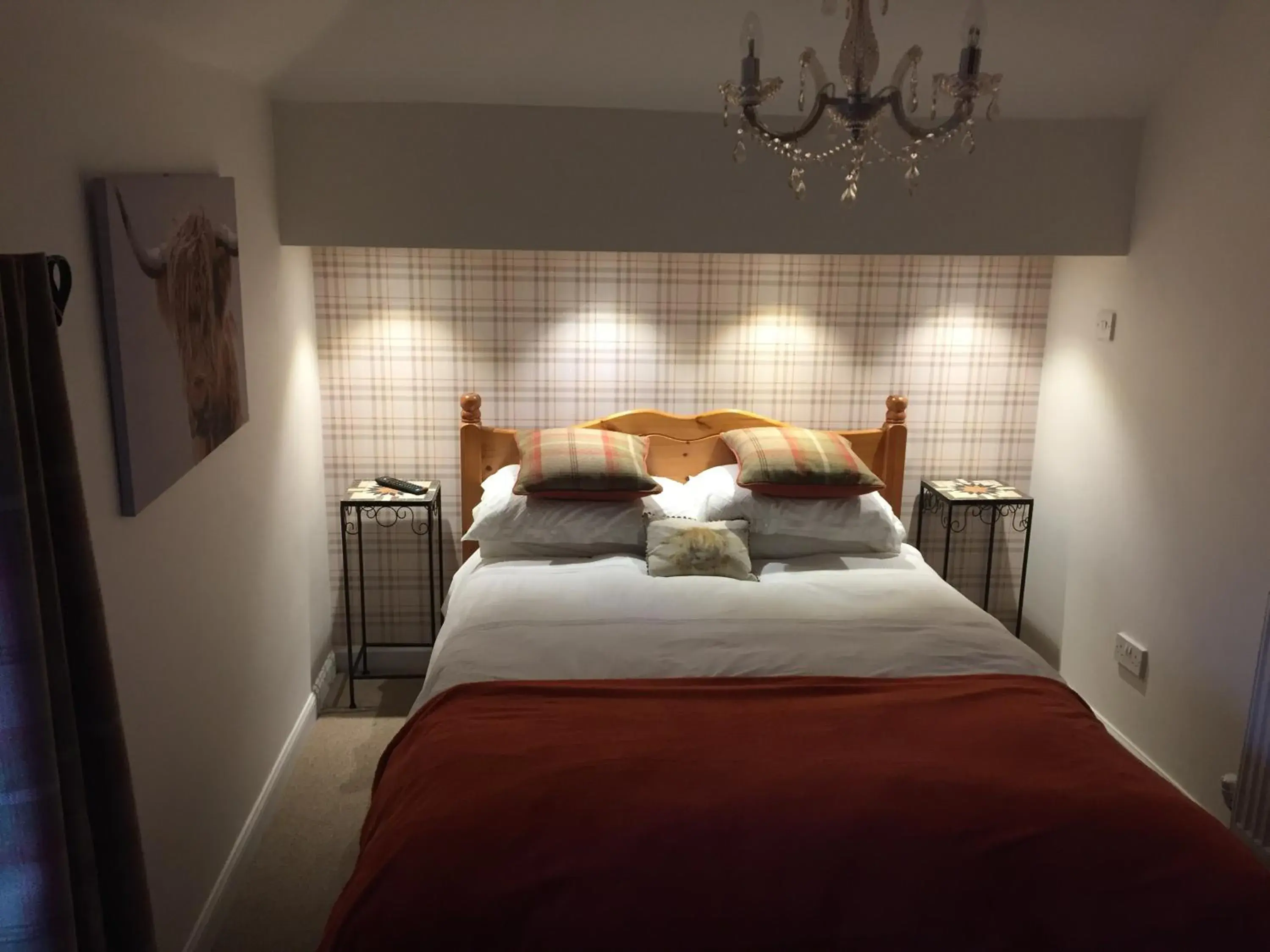 Bedroom, Bed in Lodge at Lochside