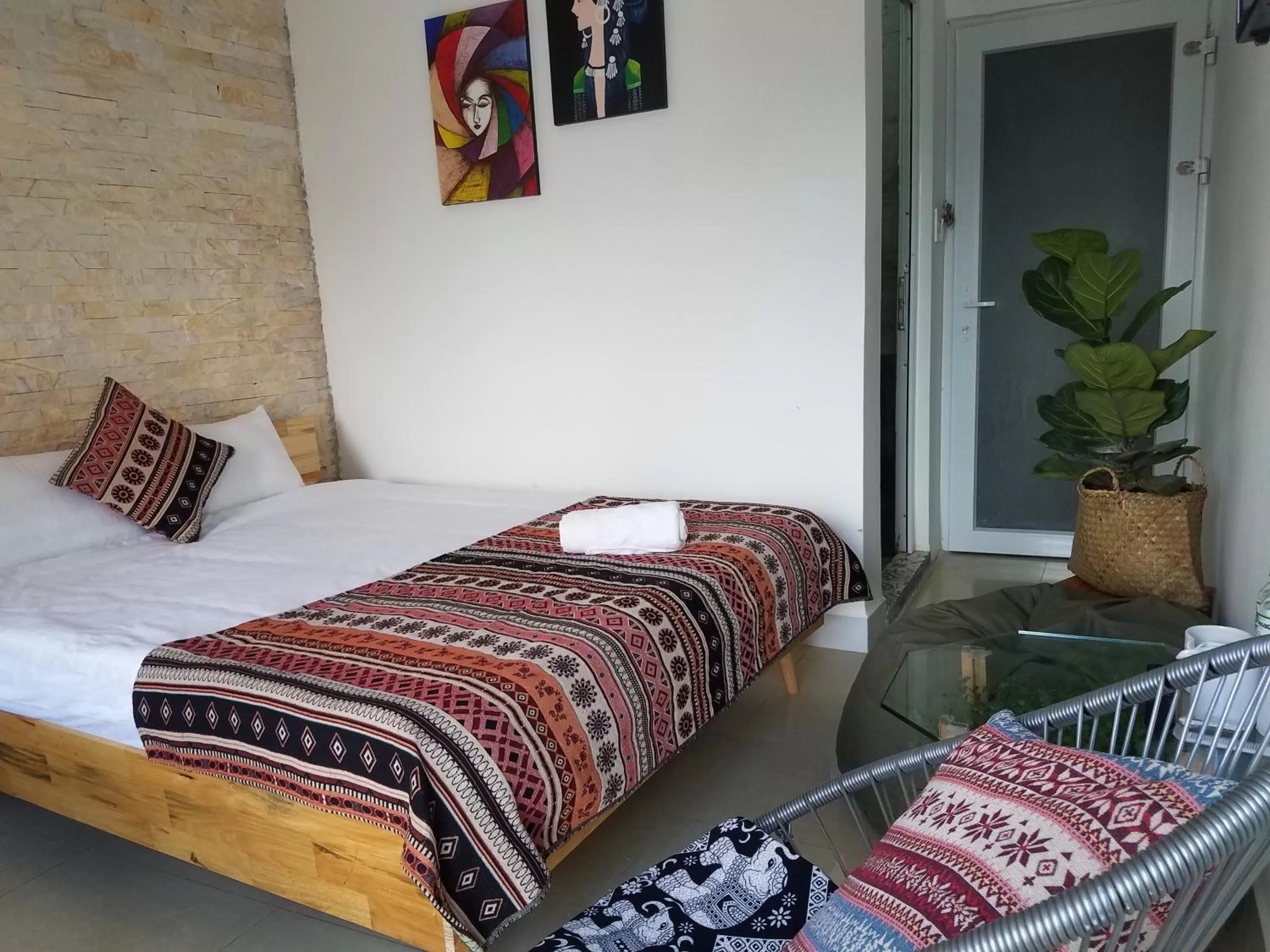 Bed in Hotel Làng Kò Hơ