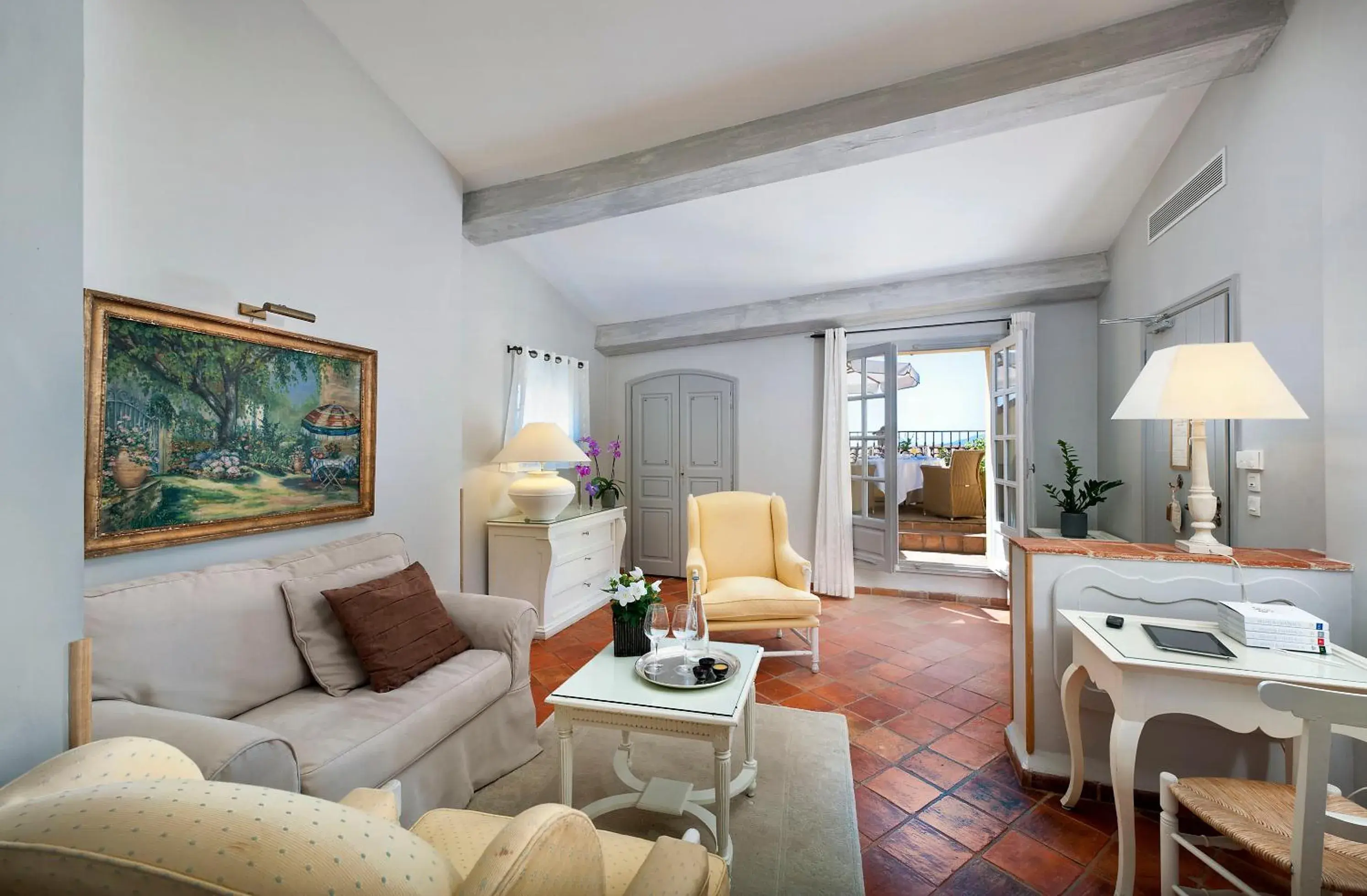 Balcony/Terrace, Seating Area in Bastide Saint Antoine - Relais & Châteaux