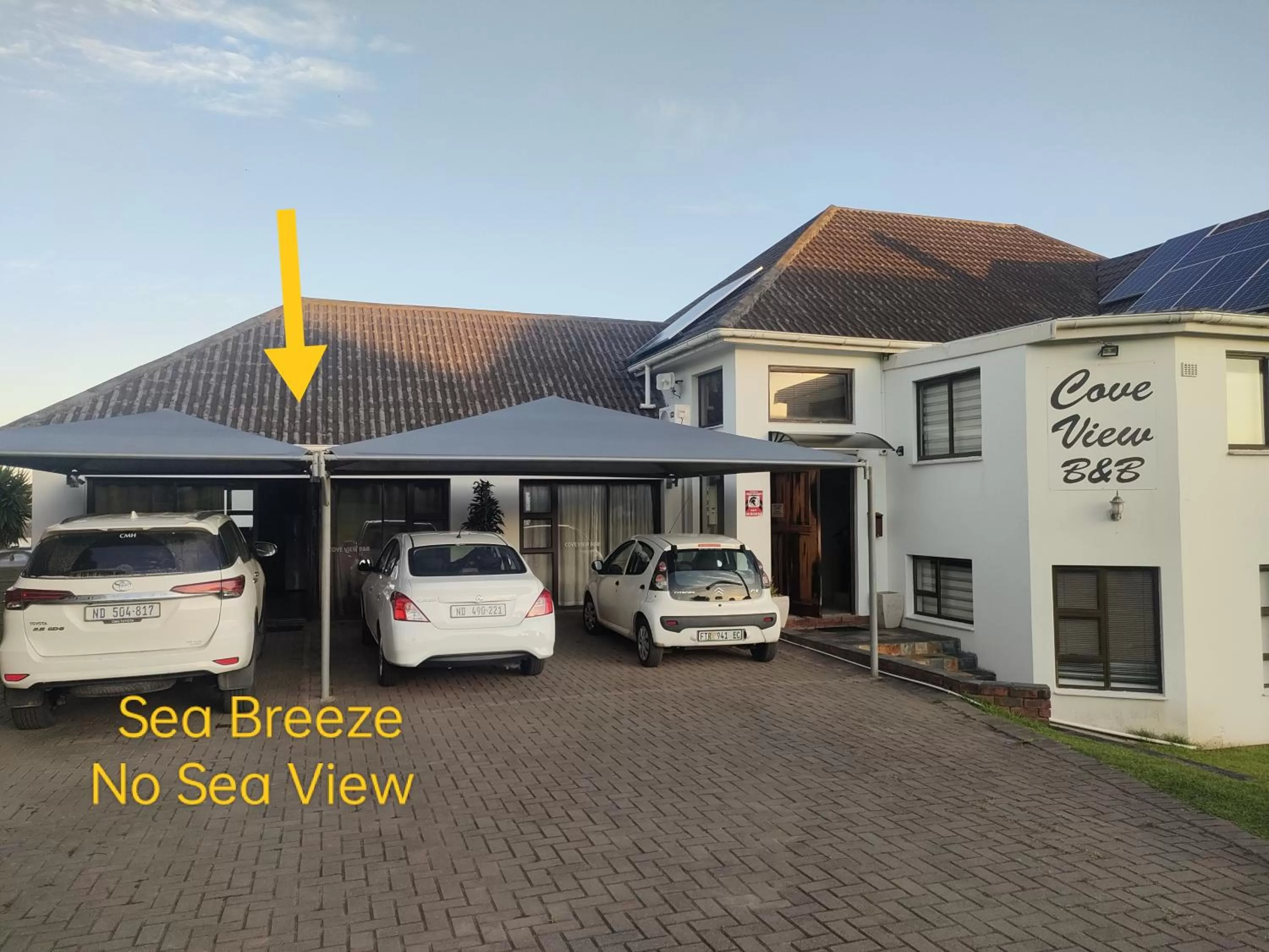 Parking in Cove View B&B