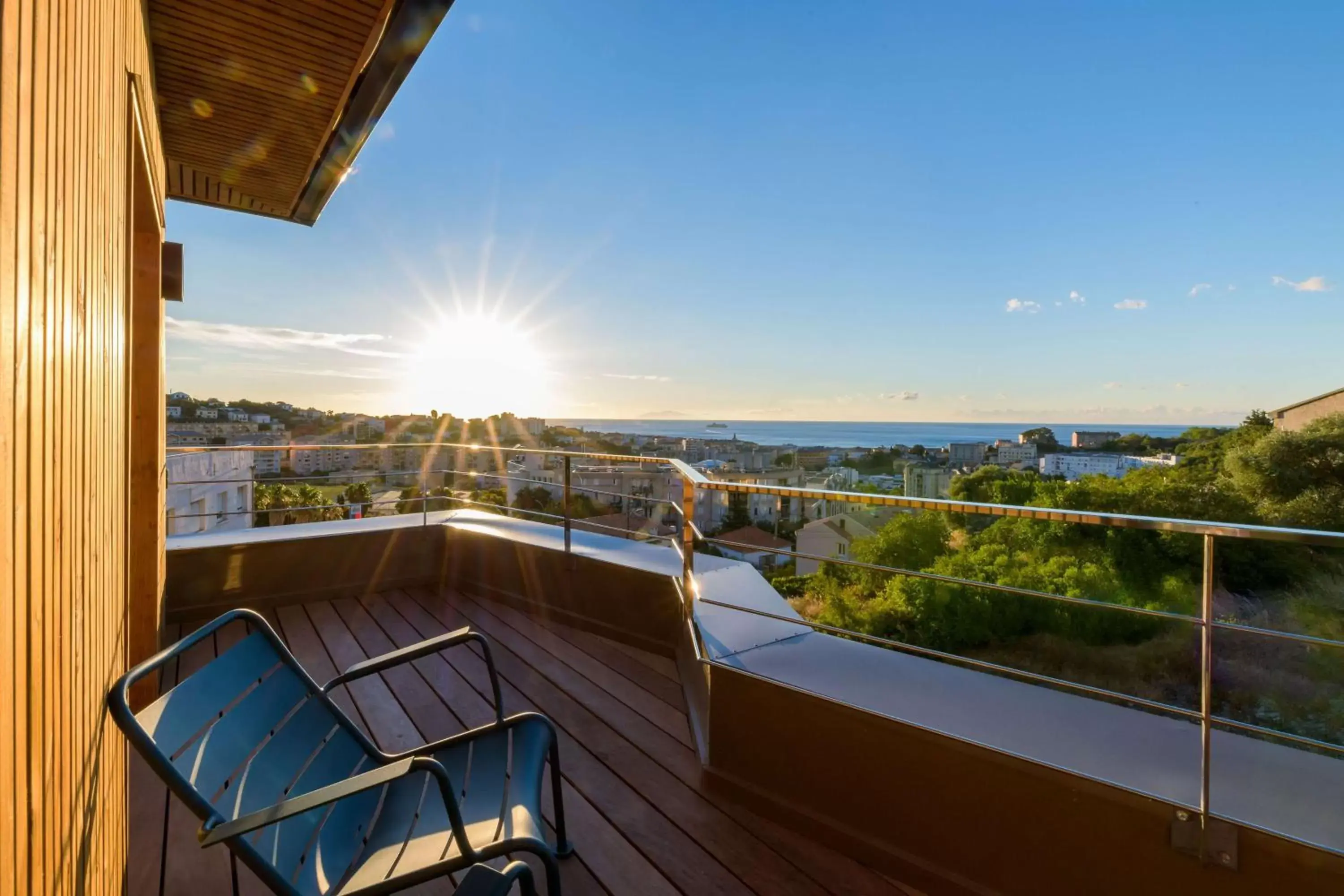 View (from property/room), Balcony/Terrace in Best Western Montecristo-Bastia