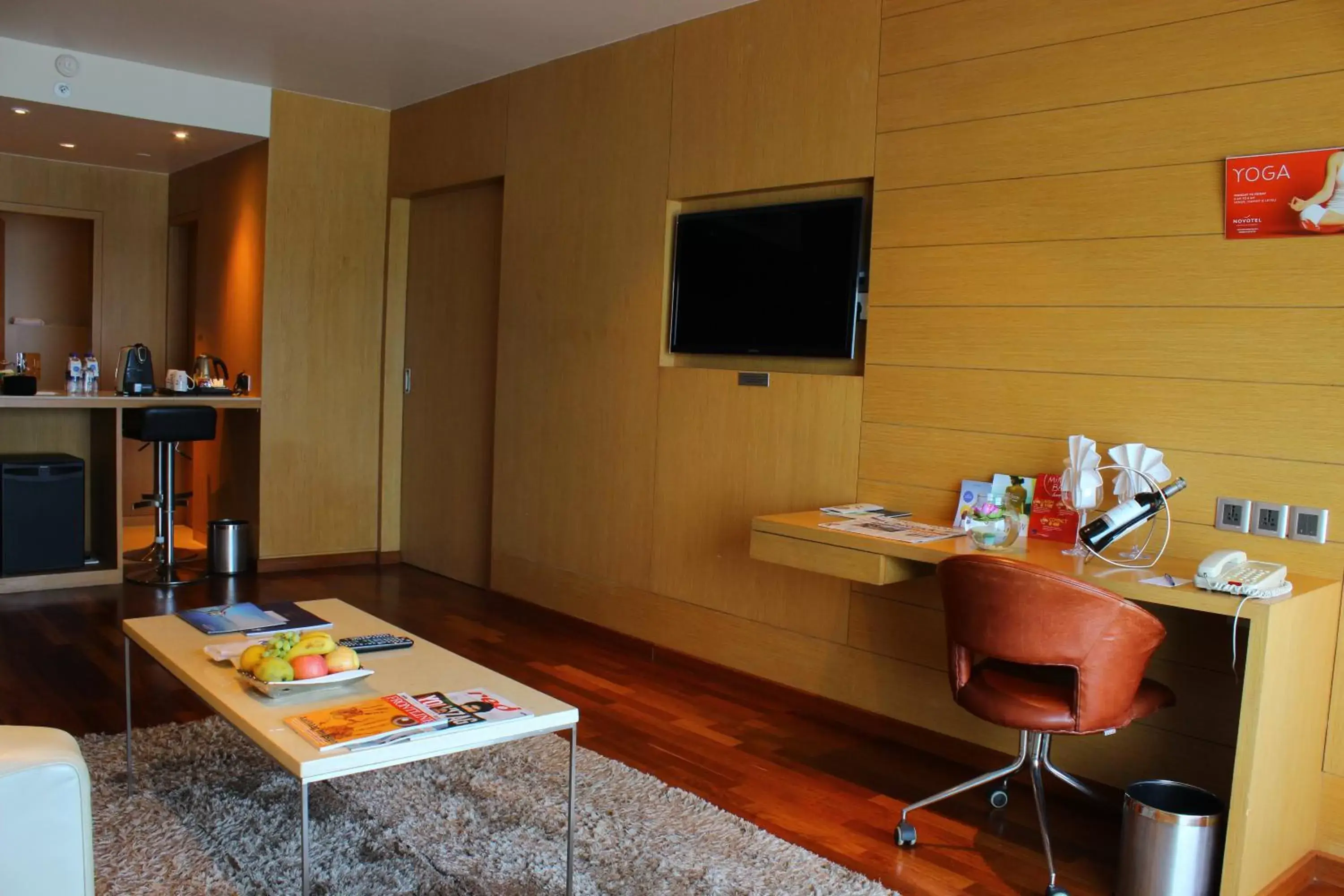 Living room, TV/Entertainment Center in Novotel Visakhapatnam Varun Beach