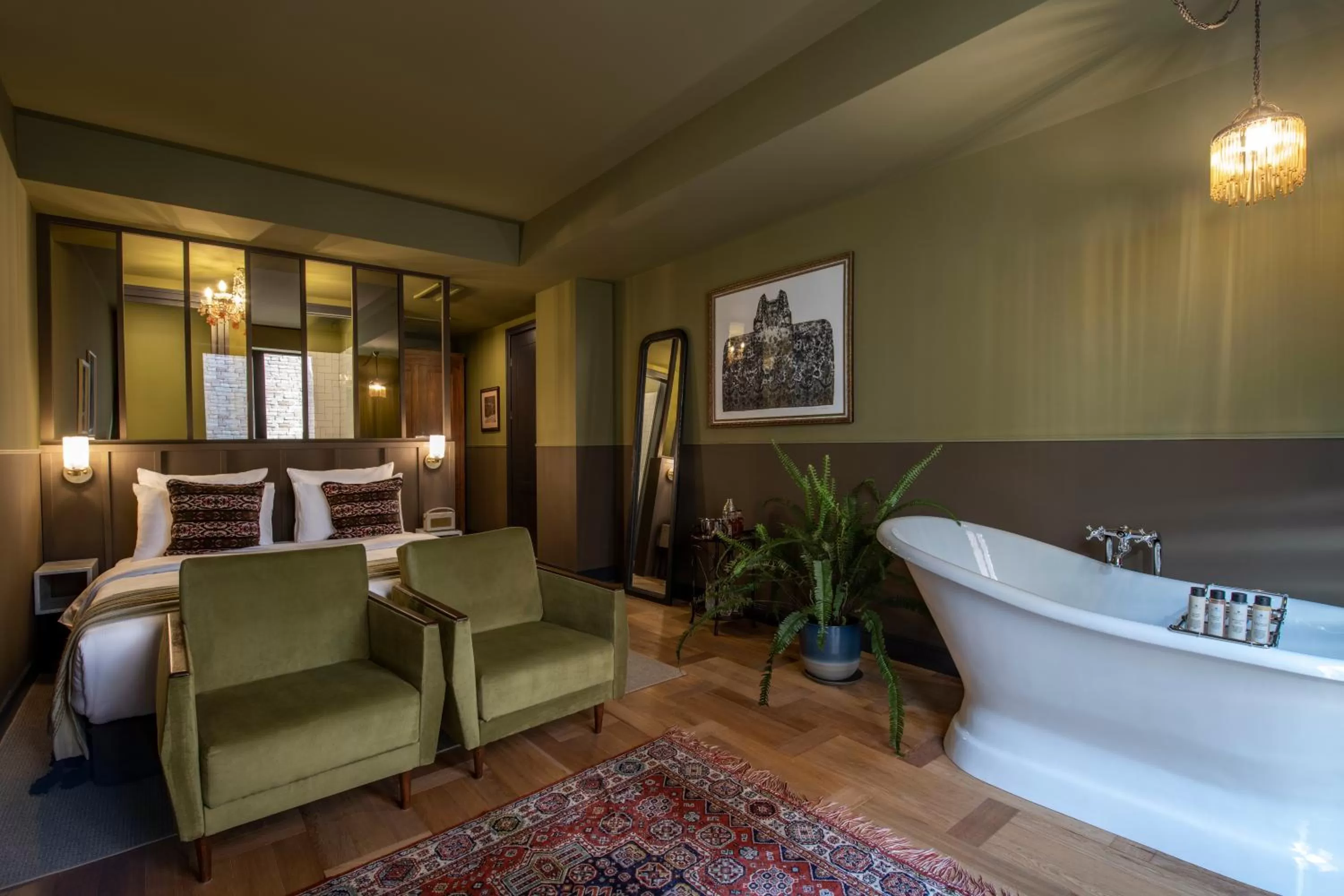 Living room, Bed in Communal Hotel Plekhanovi