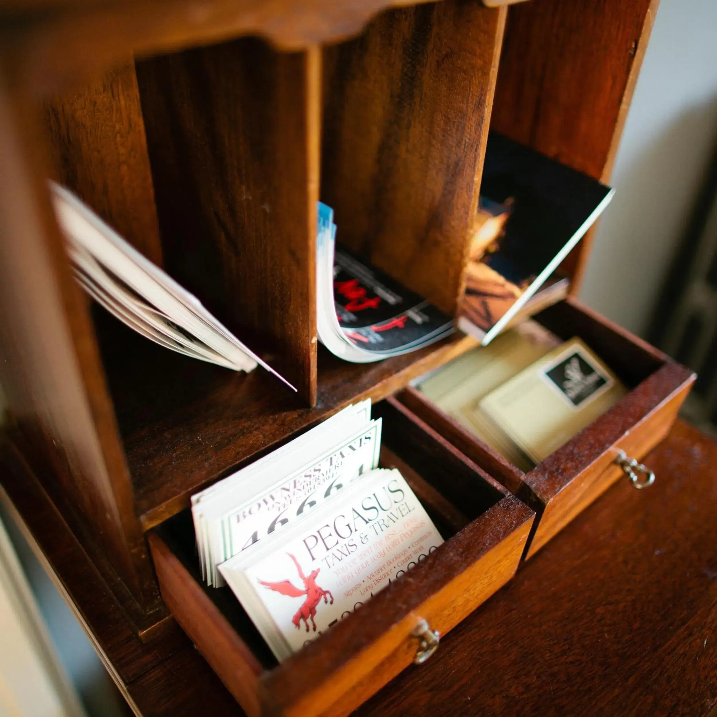 Decorative detail, TV/Entertainment Center in Rum Doodle, Windermere B&B