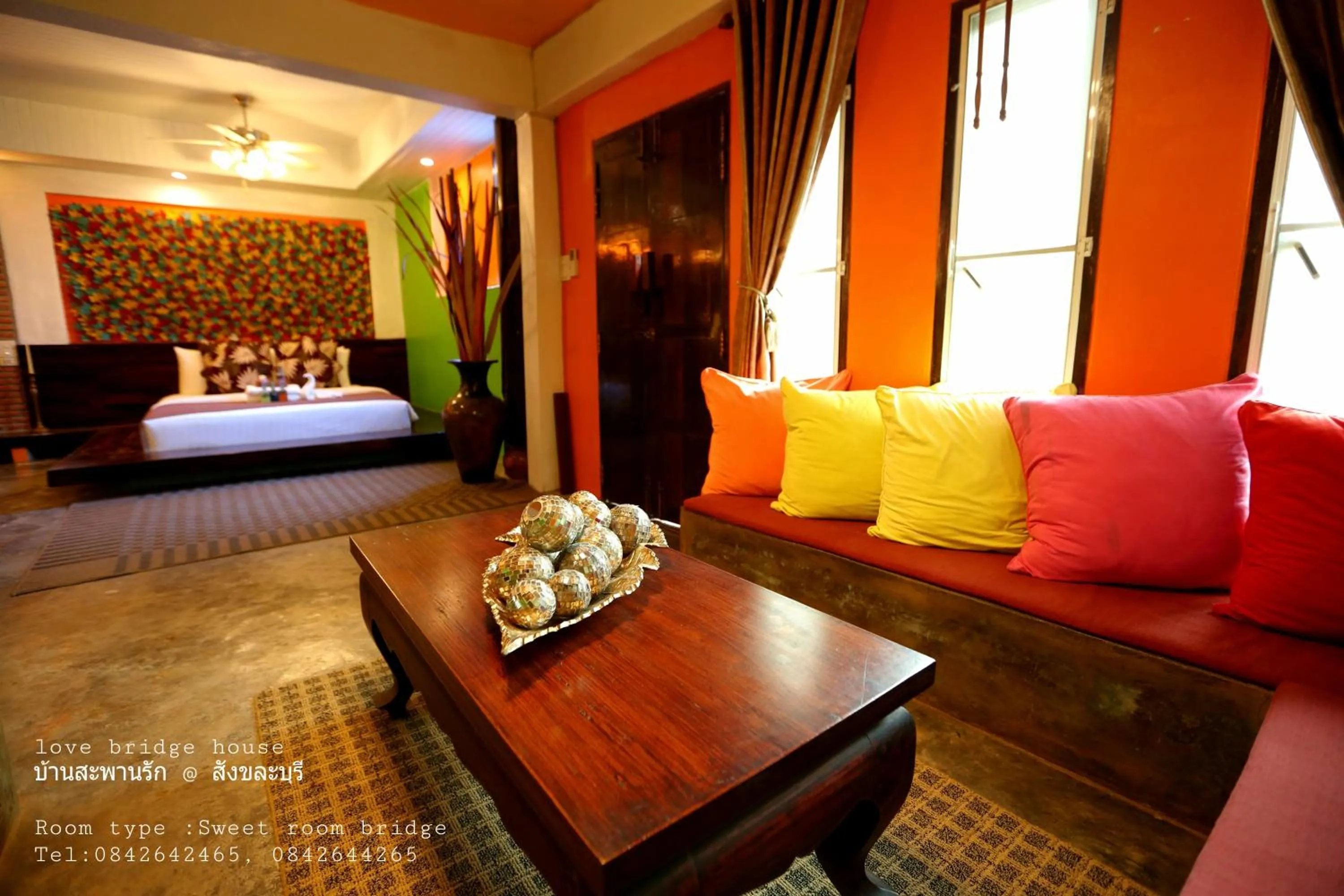 Bed in Love Bridge House บ้านสะพานรัก