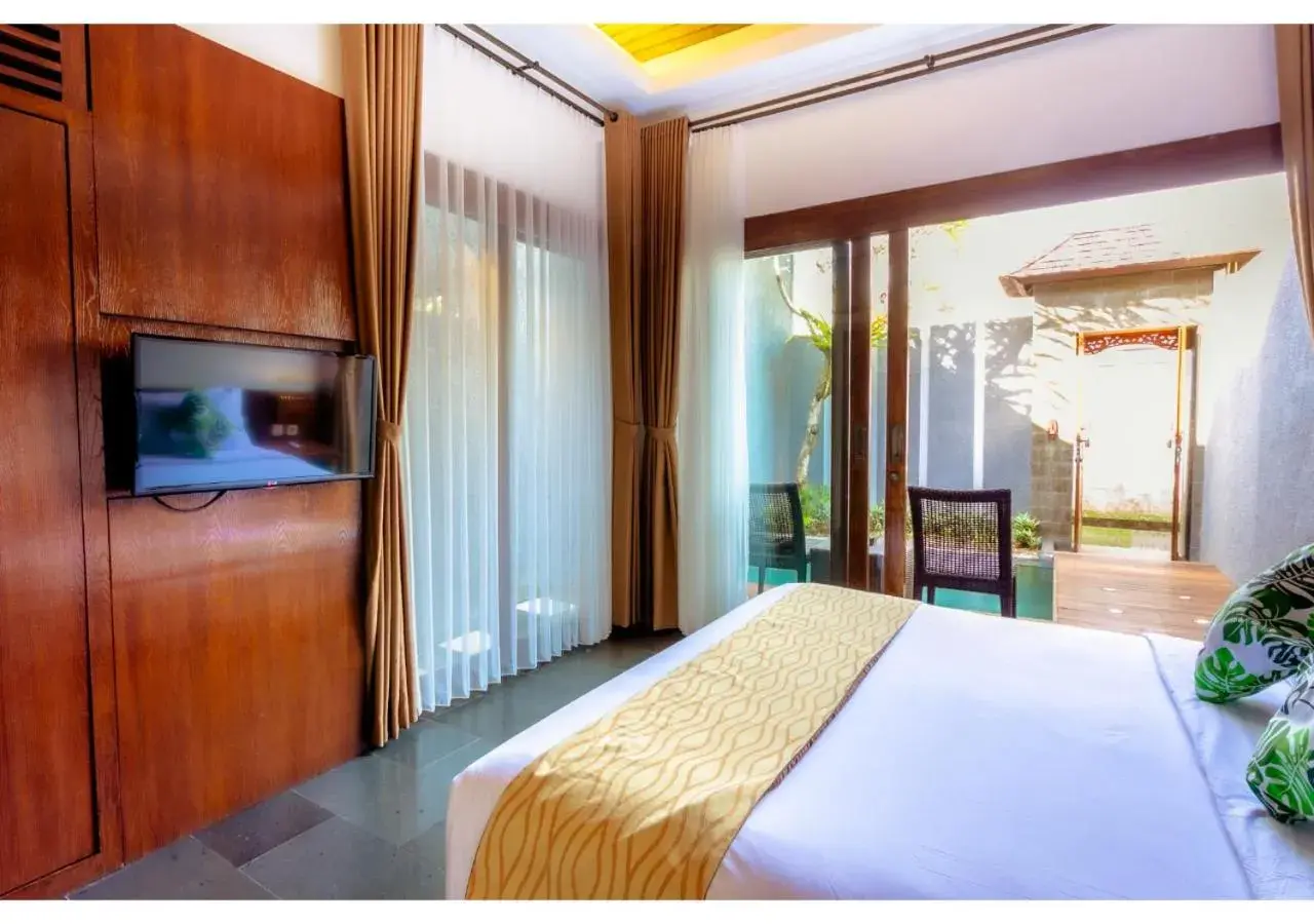 Bed in The Canggu Boutique Villas and Spa