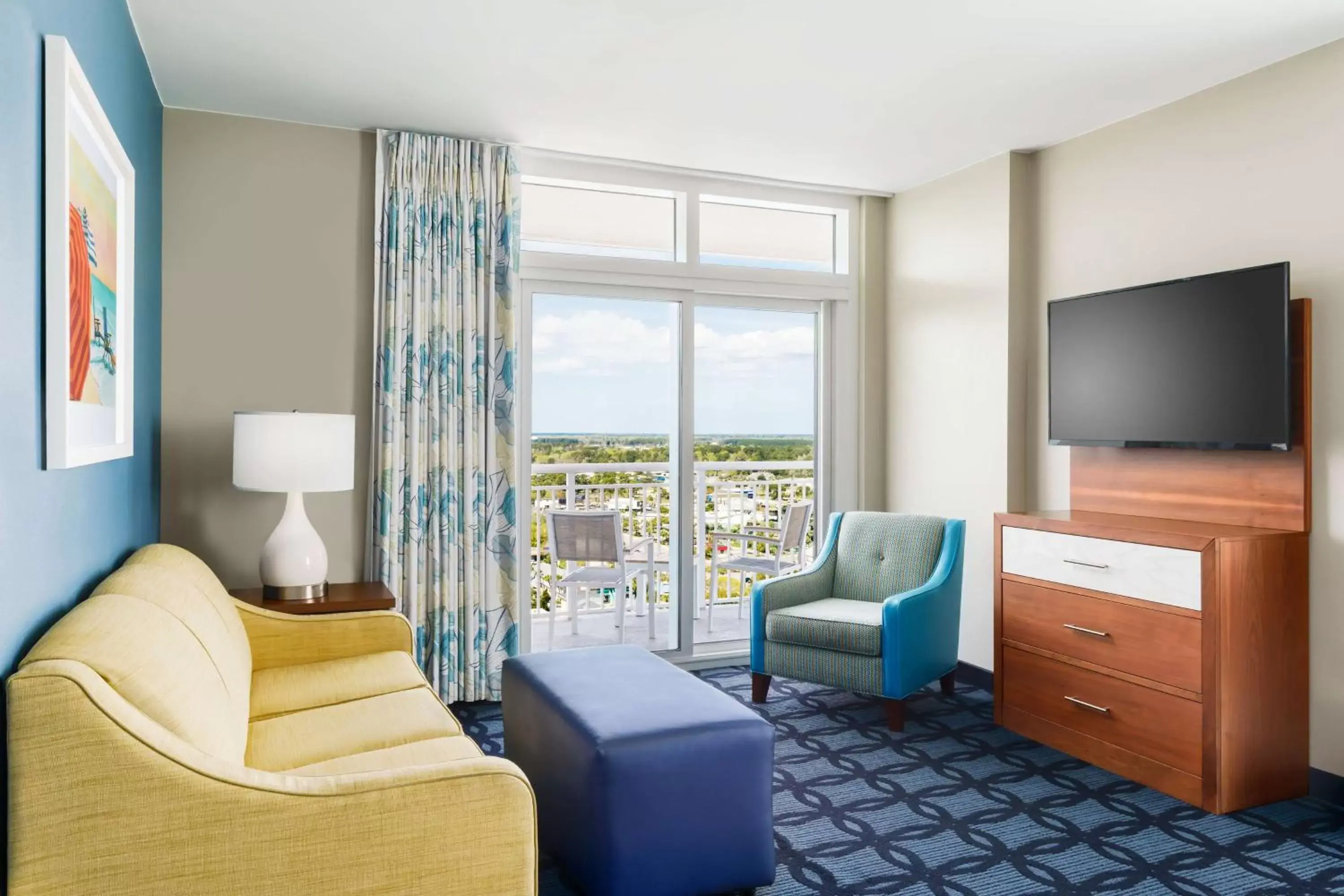 Living room, Seating Area in Homewood Suites by Hilton Myrtle Beach Oceanfront