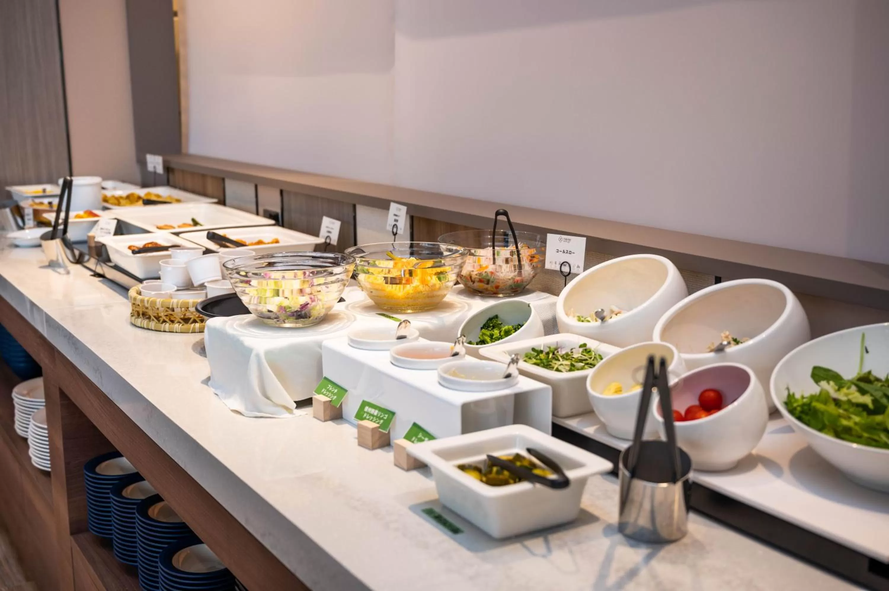 Buffet breakfast in Tabino Hotel lit Matsumoto Milky white Onsen