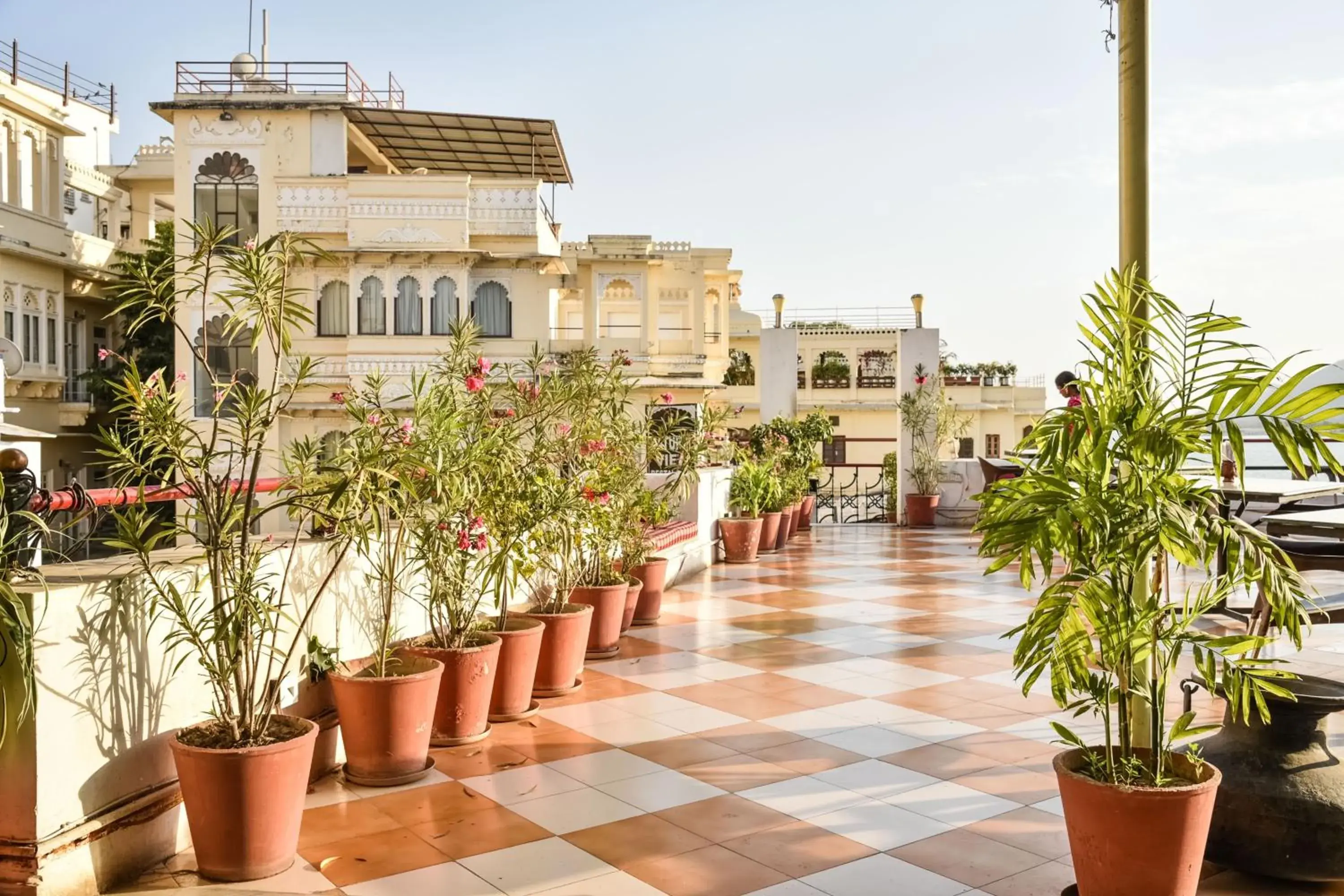 Garden view in Hotel Devraj Niwas on Lake Pichola Garden view in Hotel Devraj Niwas on Lake Pichola