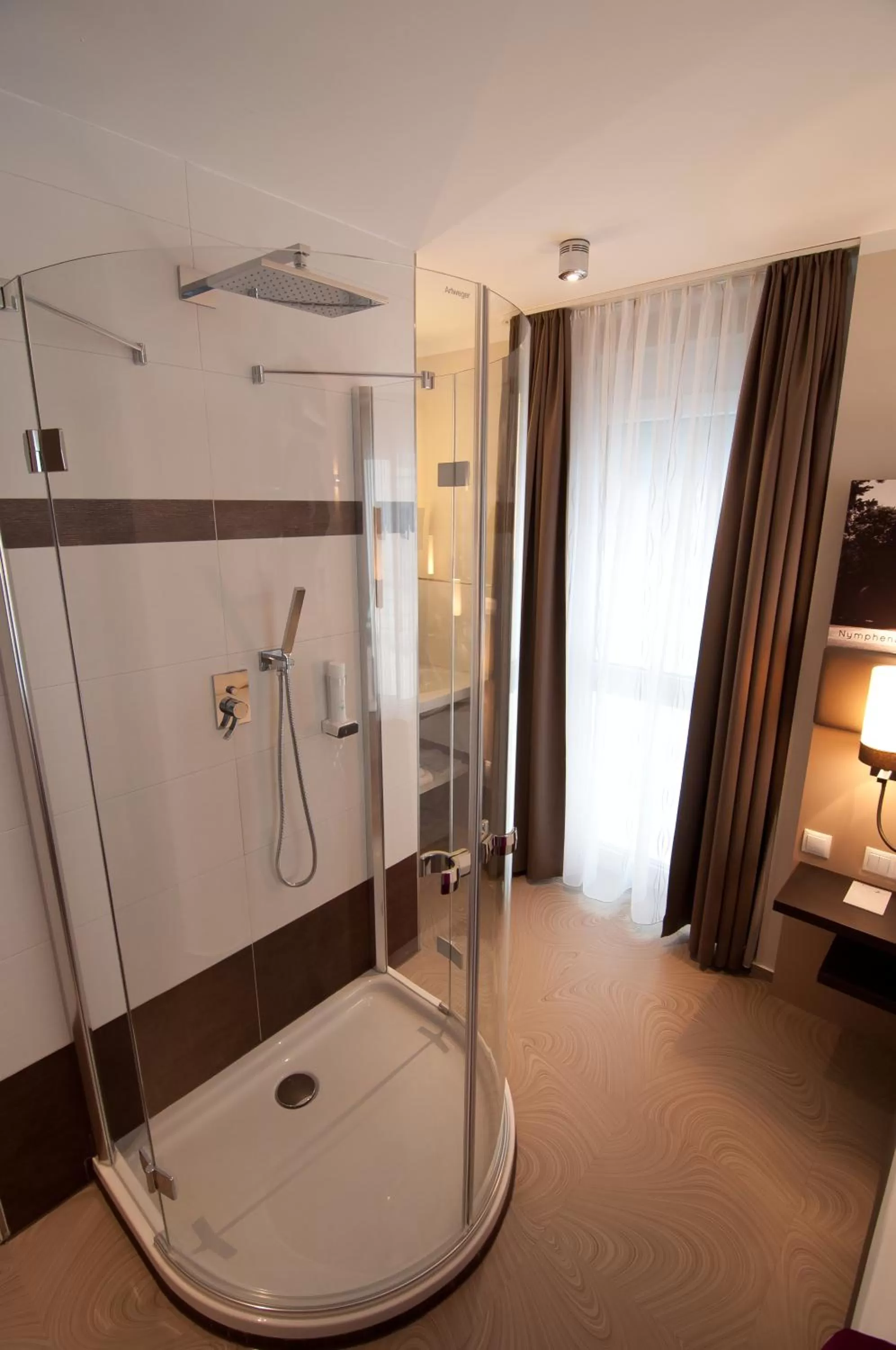 Bathroom, Bed in Amalienburg - Boutique & Boarding Hotel