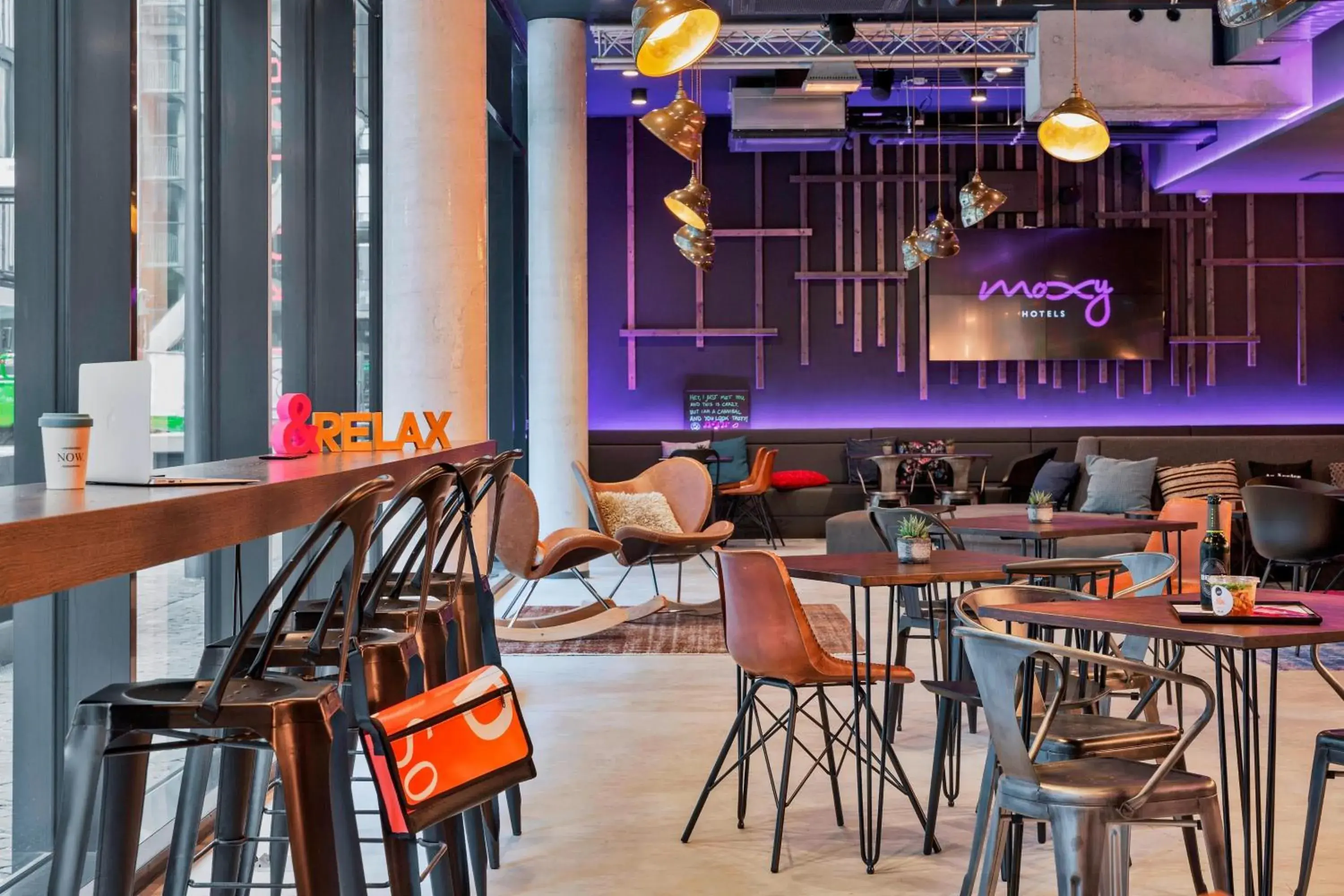Lobby or reception, Restaurant/Places to Eat in MOXY Frankfurt East