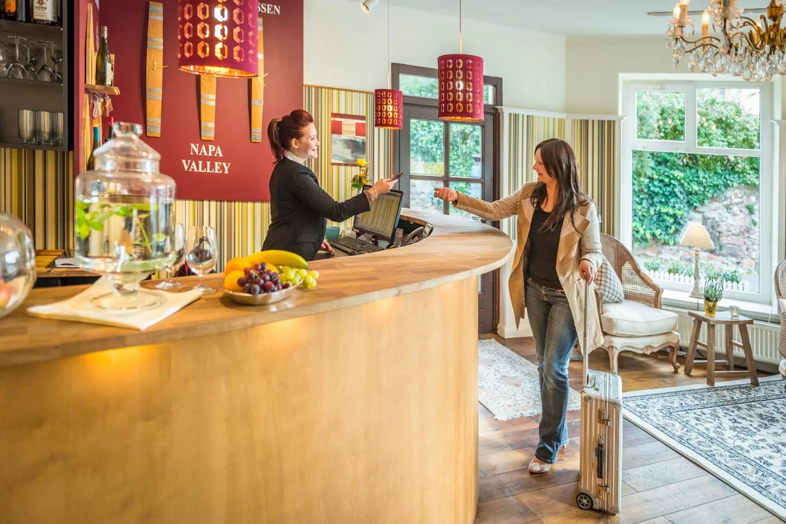 Lobby or reception in Hotel Wellness Goldenes Fass Meißen