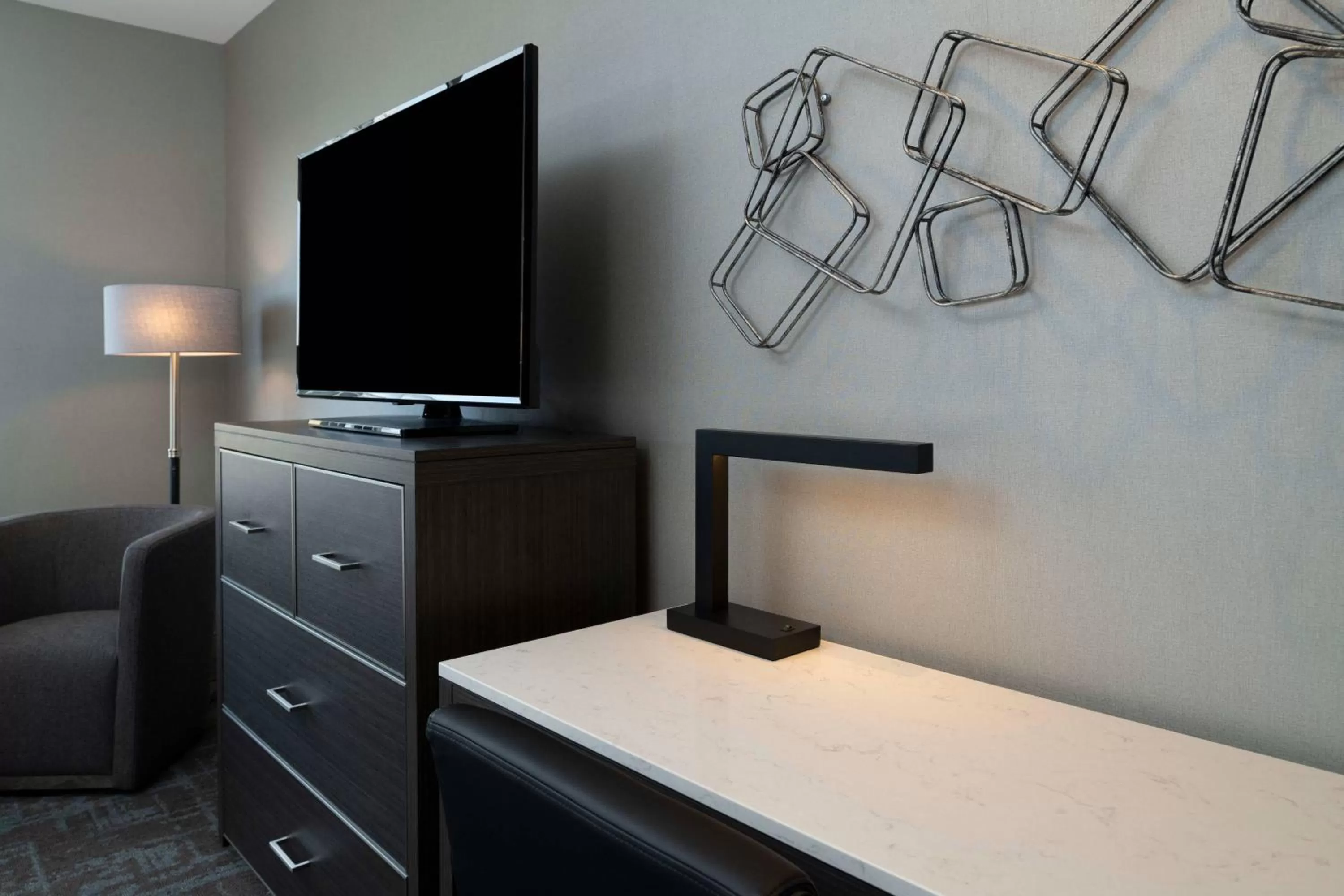 Photo of the whole room, TV/Entertainment Center in Fairfield by Marriott Inn & Suites Boston Medford