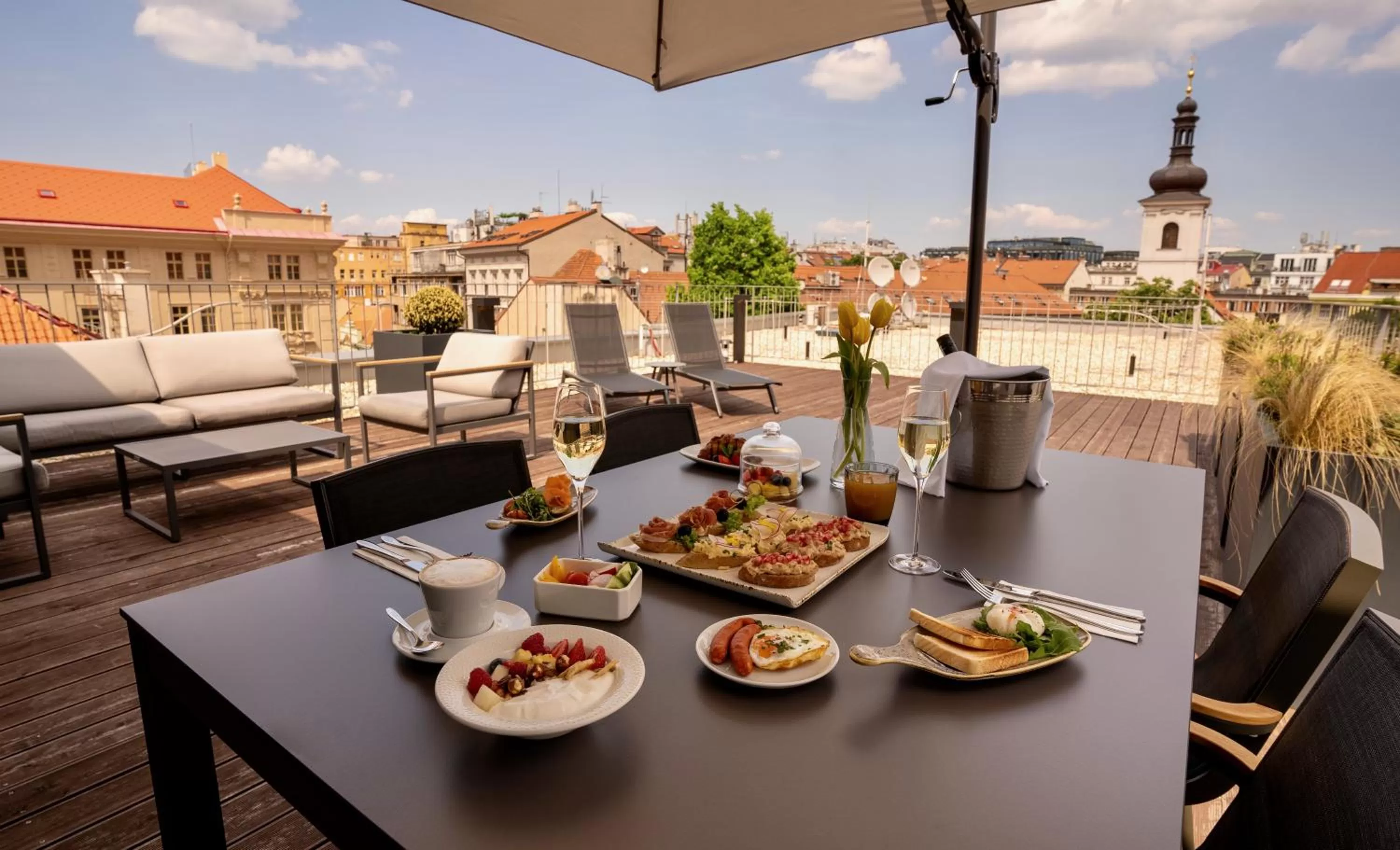 Balcony/Terrace in Hotel CUBE Prague