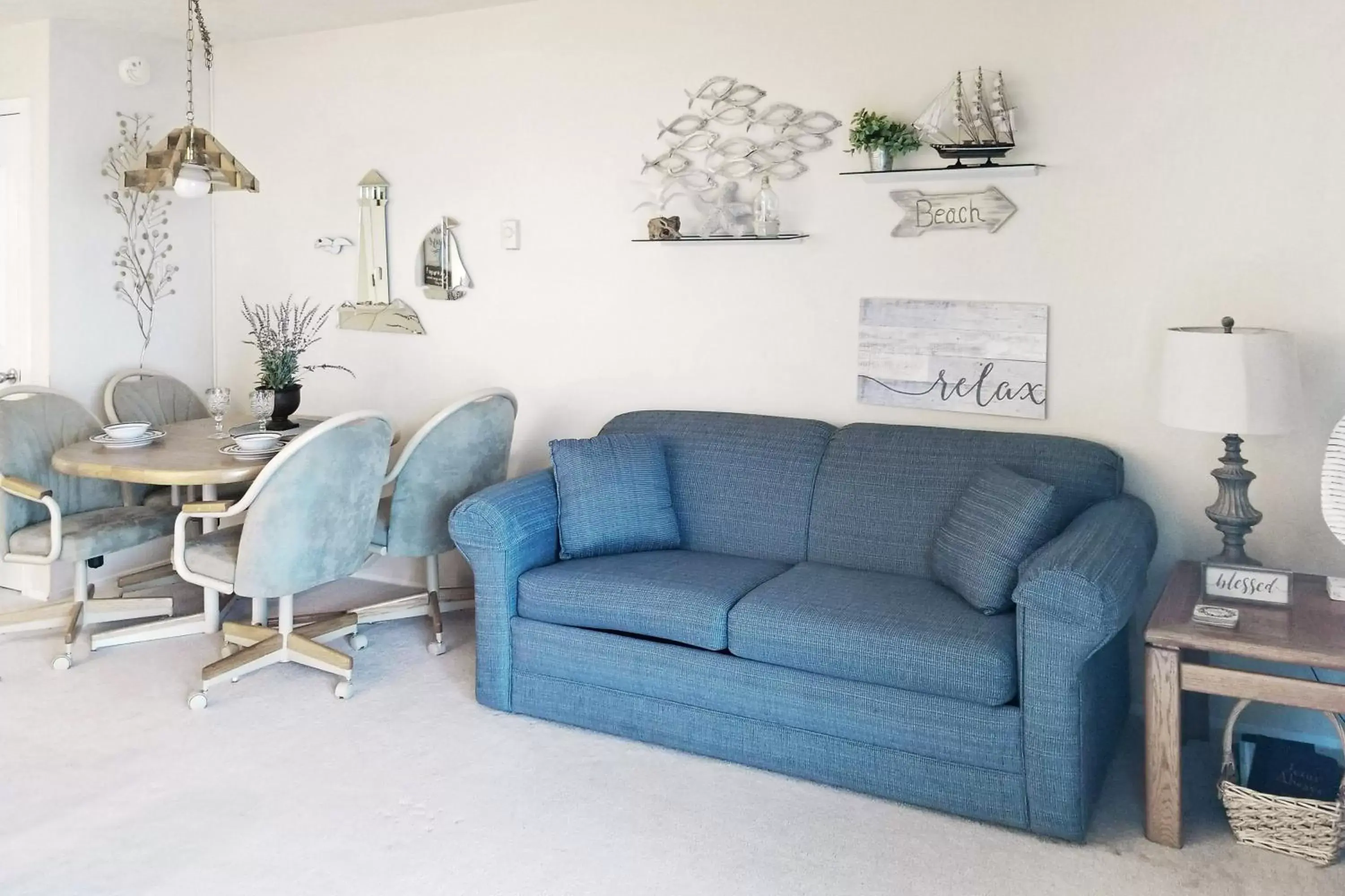 Living room in Ocean Terrace Condominiums