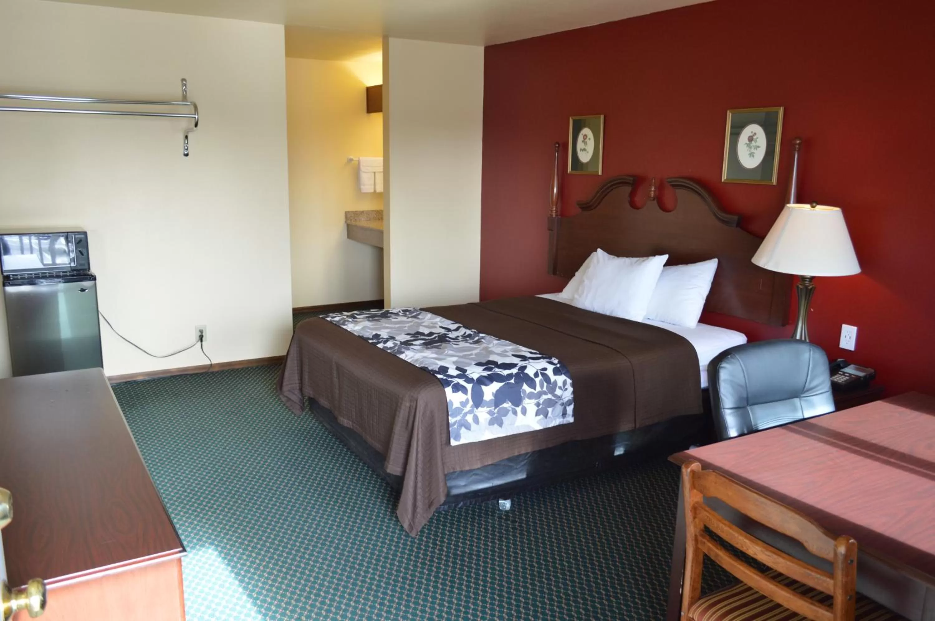 Bed in Western Motel