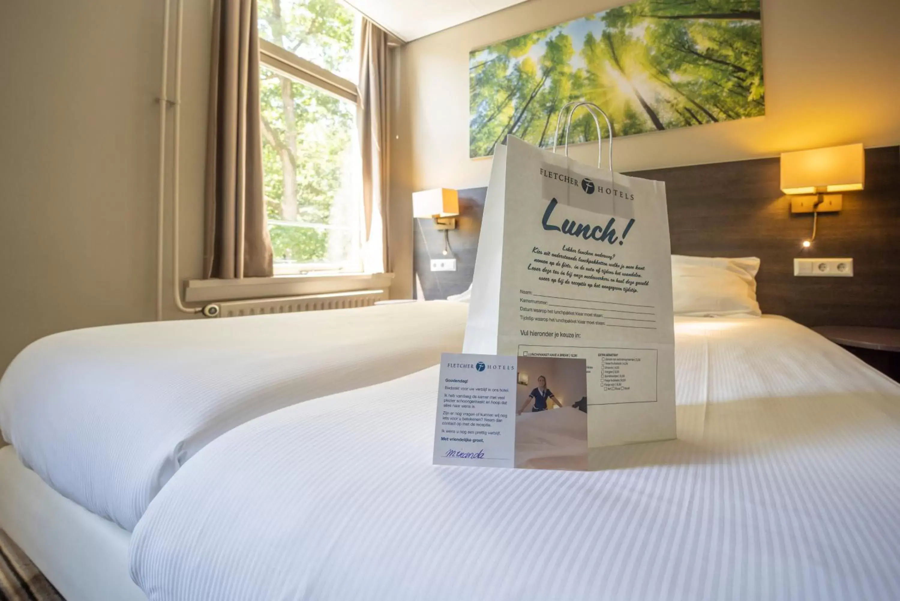 Bedroom, Bed in Fletcher Hotel Restaurant Boschoord Bedroom, Bed in Fletcher Hotel Restaurant Boschoord